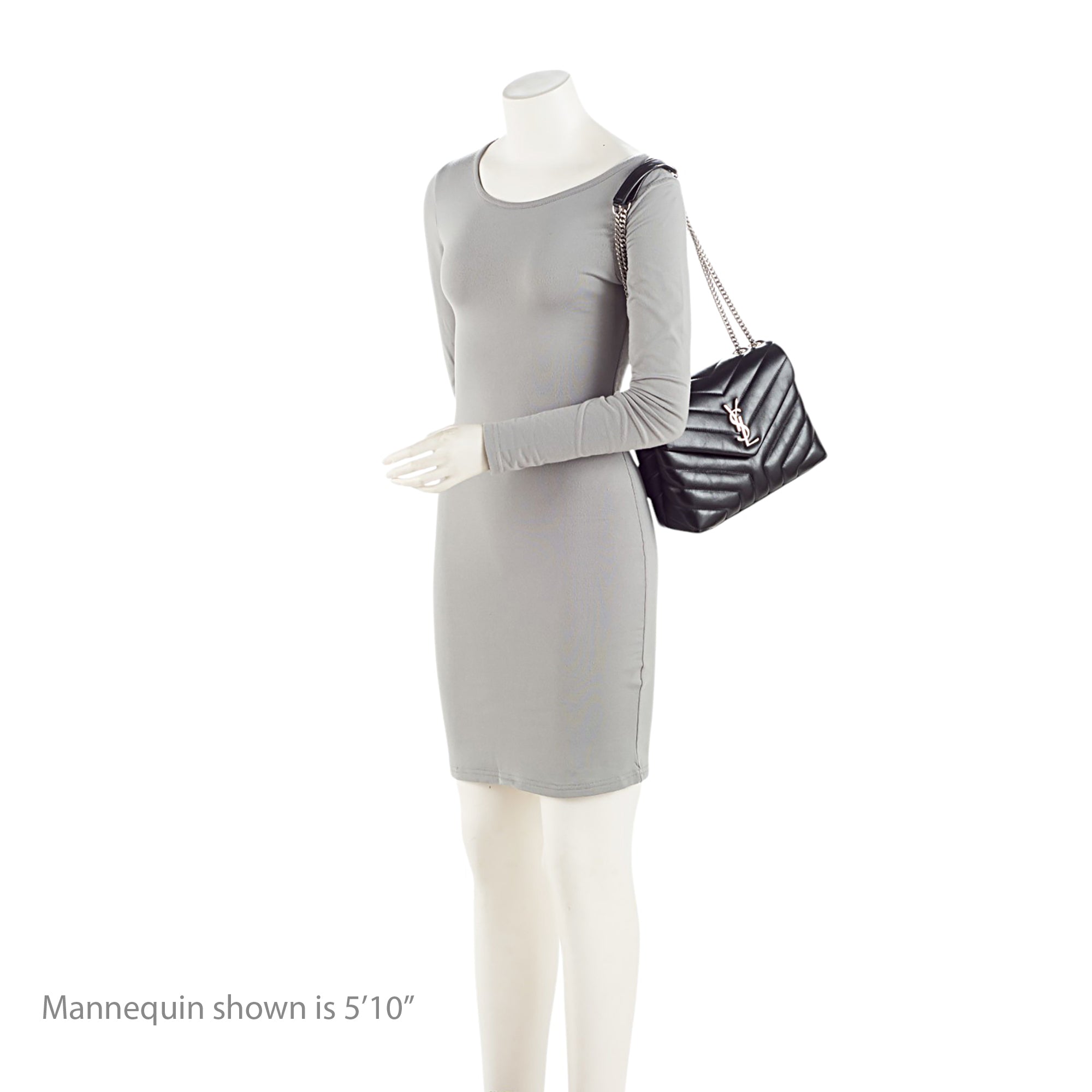 Saint Laurent Matelasse Calfskin Monogram LouLou Chain Small Crossbody (SHF-2881qg)