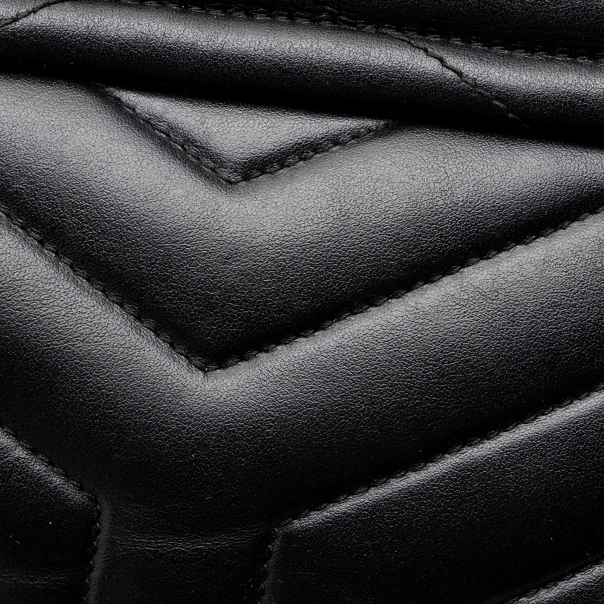 Saint Laurent Matelasse Calfskin Monogram LouLou Chain Small Crossbody