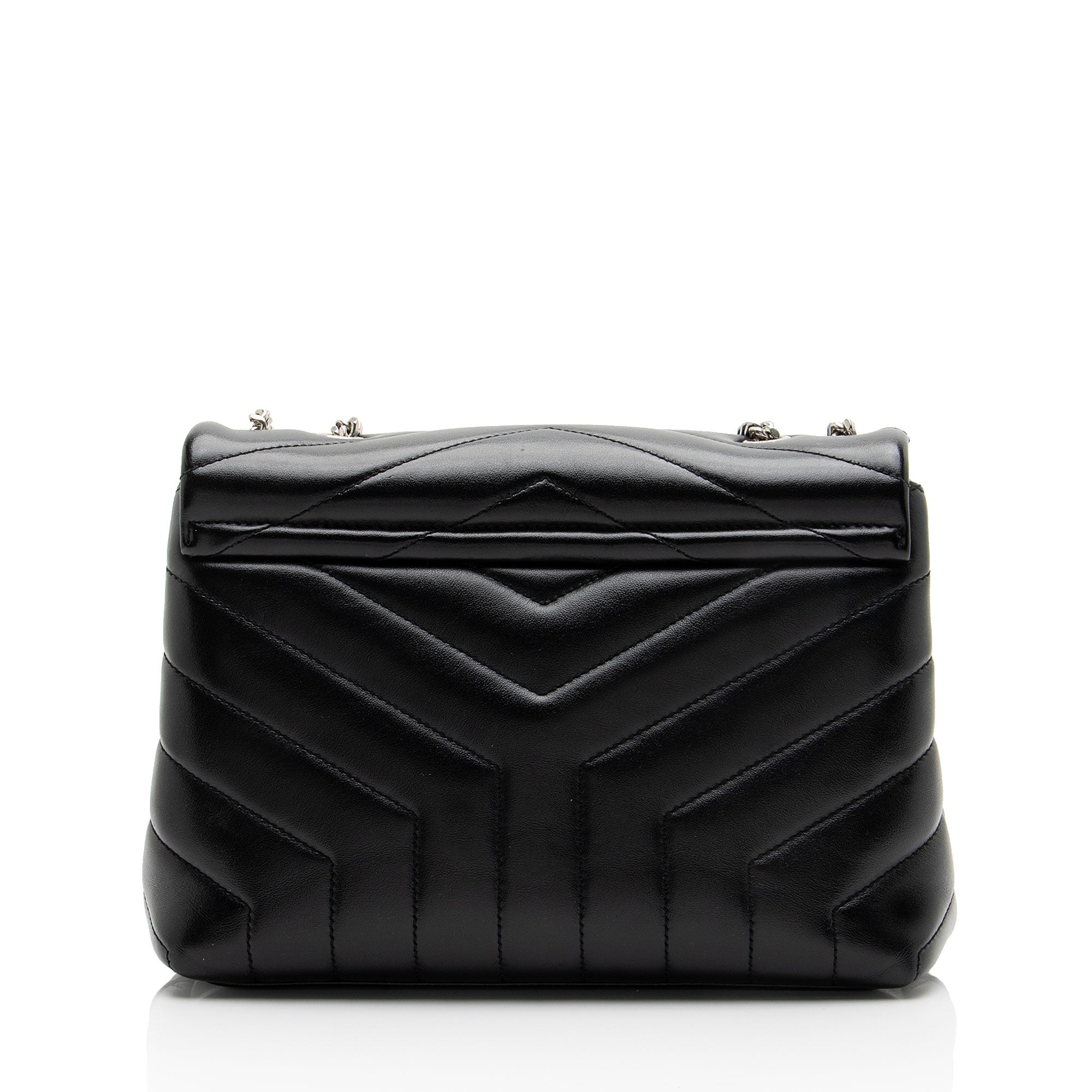 Saint Laurent Matelasse Calfskin Monogram LouLou Chain Small Crossbody