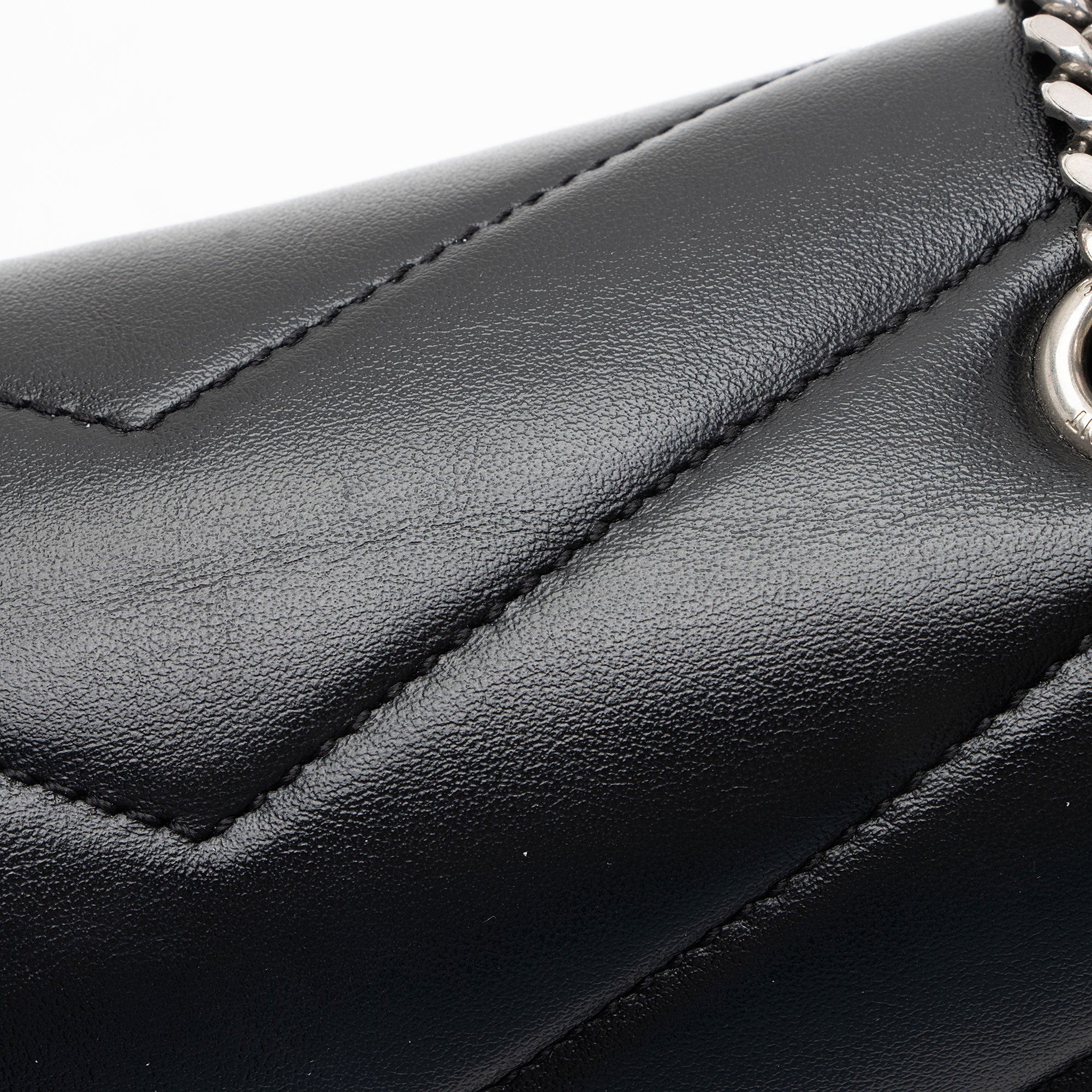Saint Laurent Matelasse Calfskin Monogram LouLou Chain Small Crossbody