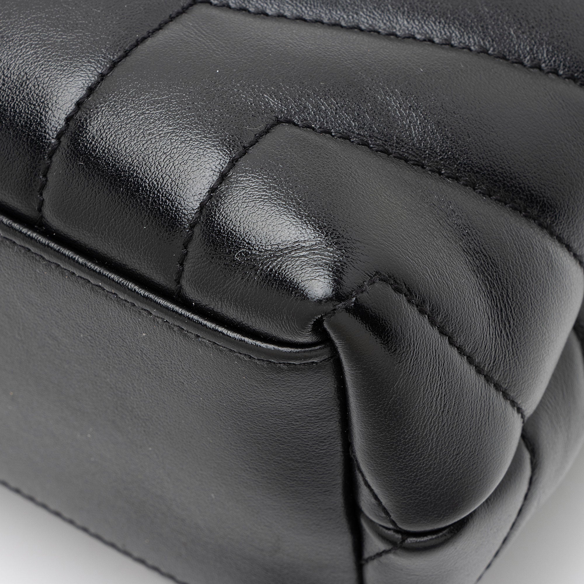 Saint Laurent Matelasse Calfskin Monogram LouLou Chain Small Crossbody