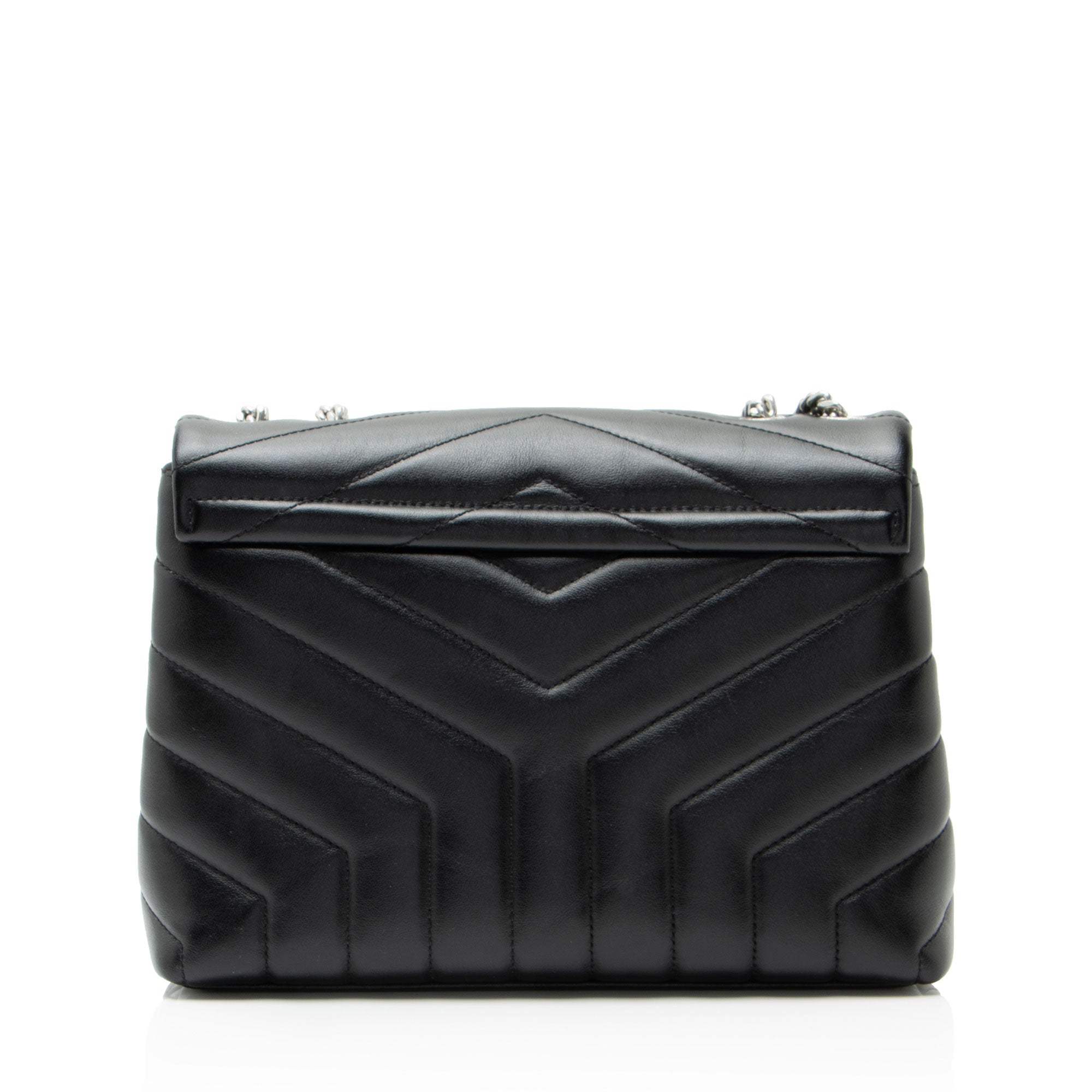 Saint Laurent Matelasse Calfskin Monogram LouLou Chain Small Shoulder Bag