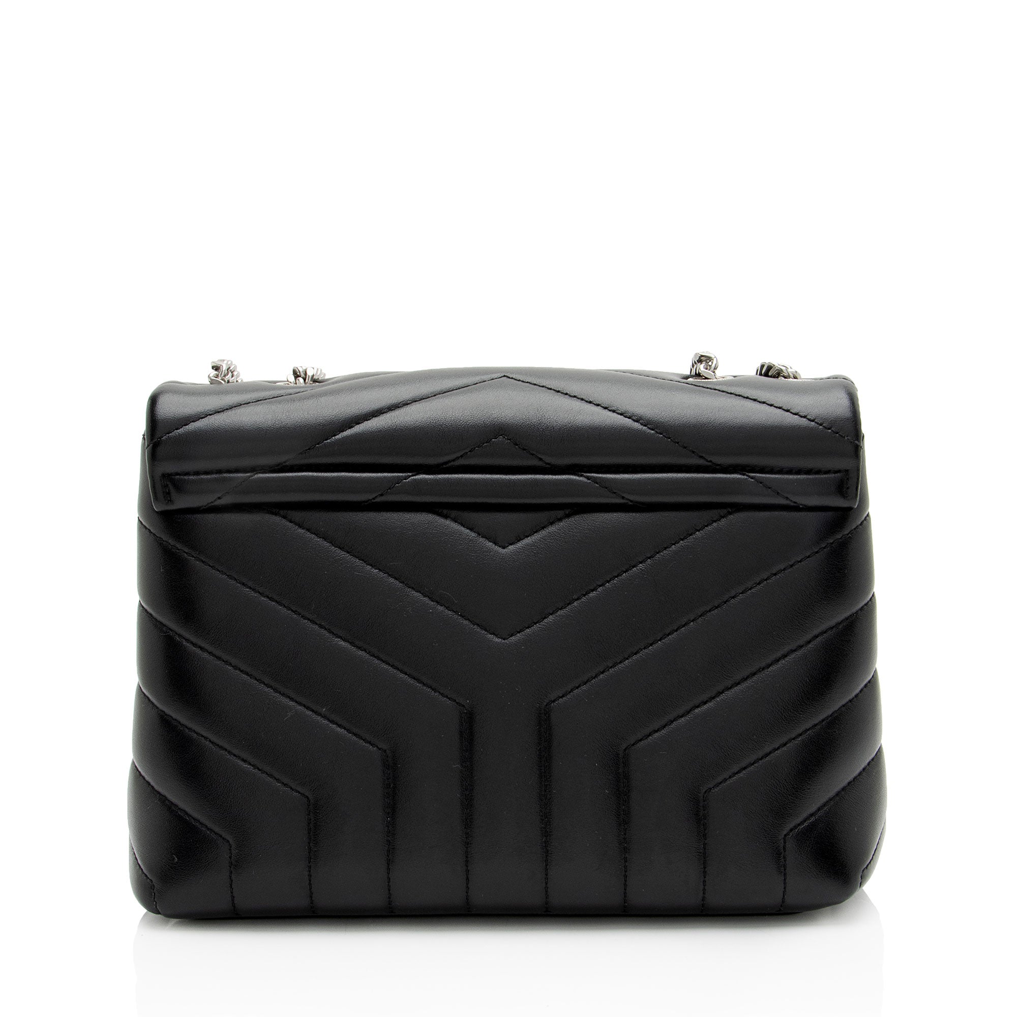 Saint Laurent Matelasse Calfskin Monogram LouLou Chain Small Shoulder Bag