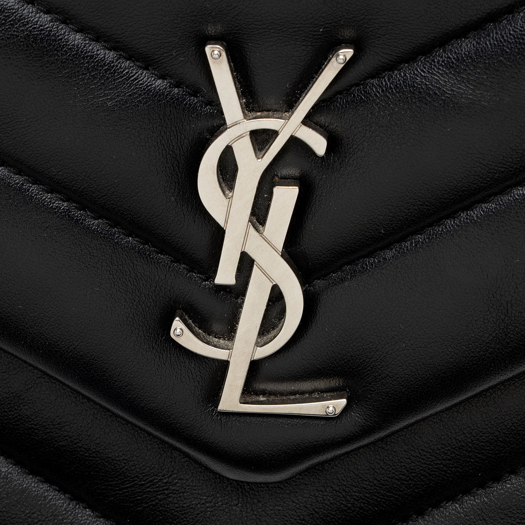 Saint Laurent Matelasse Calfskin Monogram LouLou Chain Small Shoulder Bag