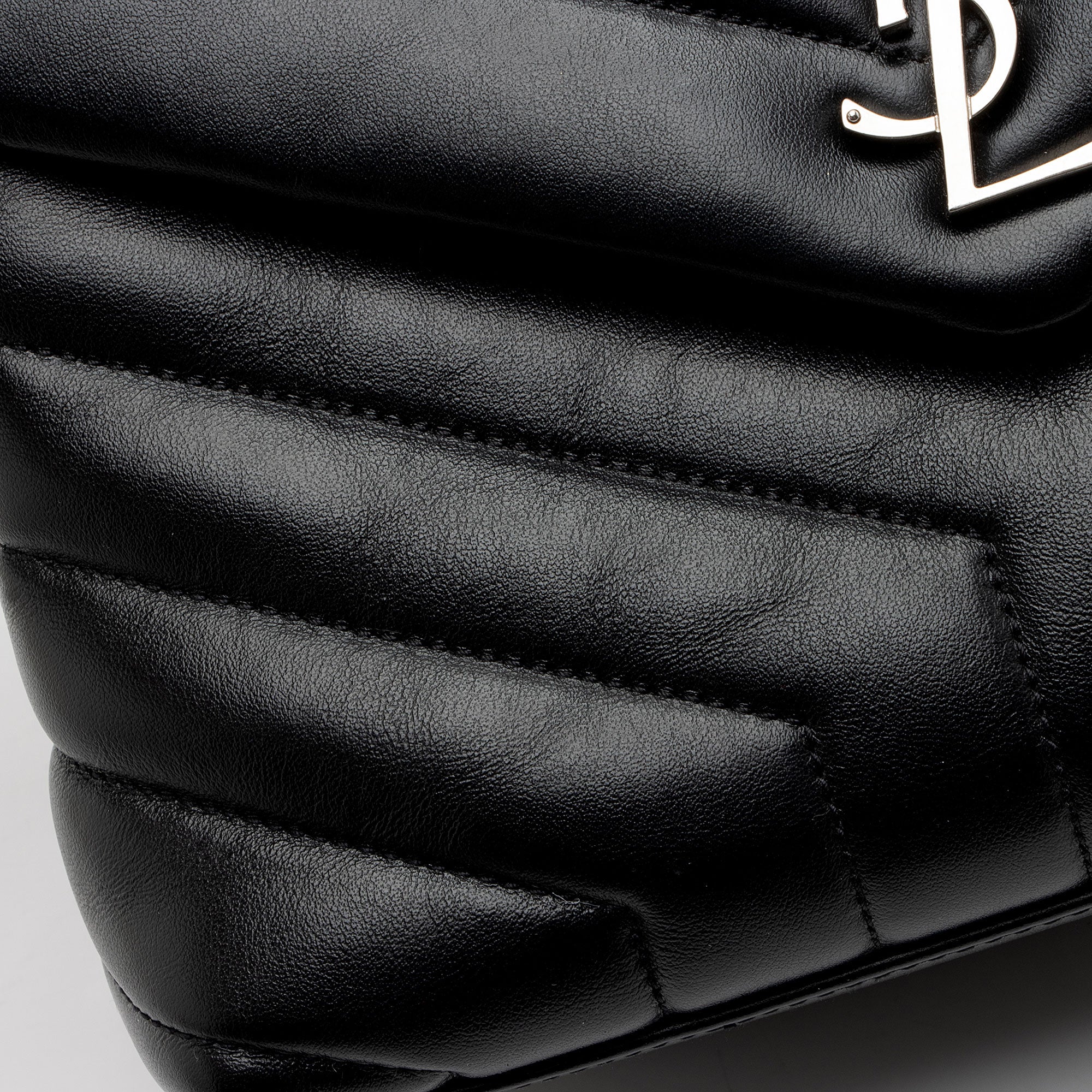 Saint Laurent Matelasse Calfskin Monogram LouLou Chain Small Shoulder Bag