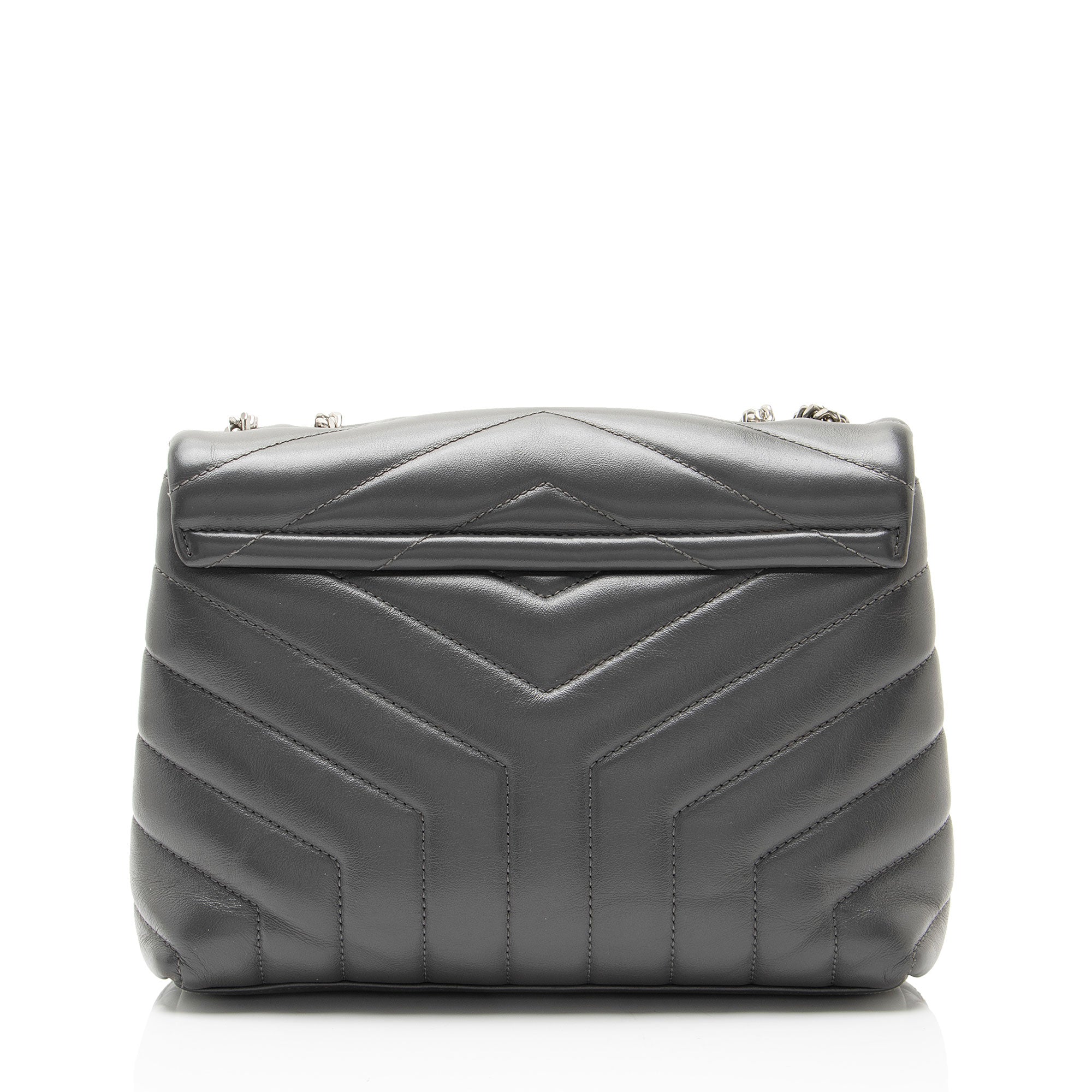 Saint Laurent Matelasse Calfskin Monogram LouLou Chain Small Shoulder Bag
