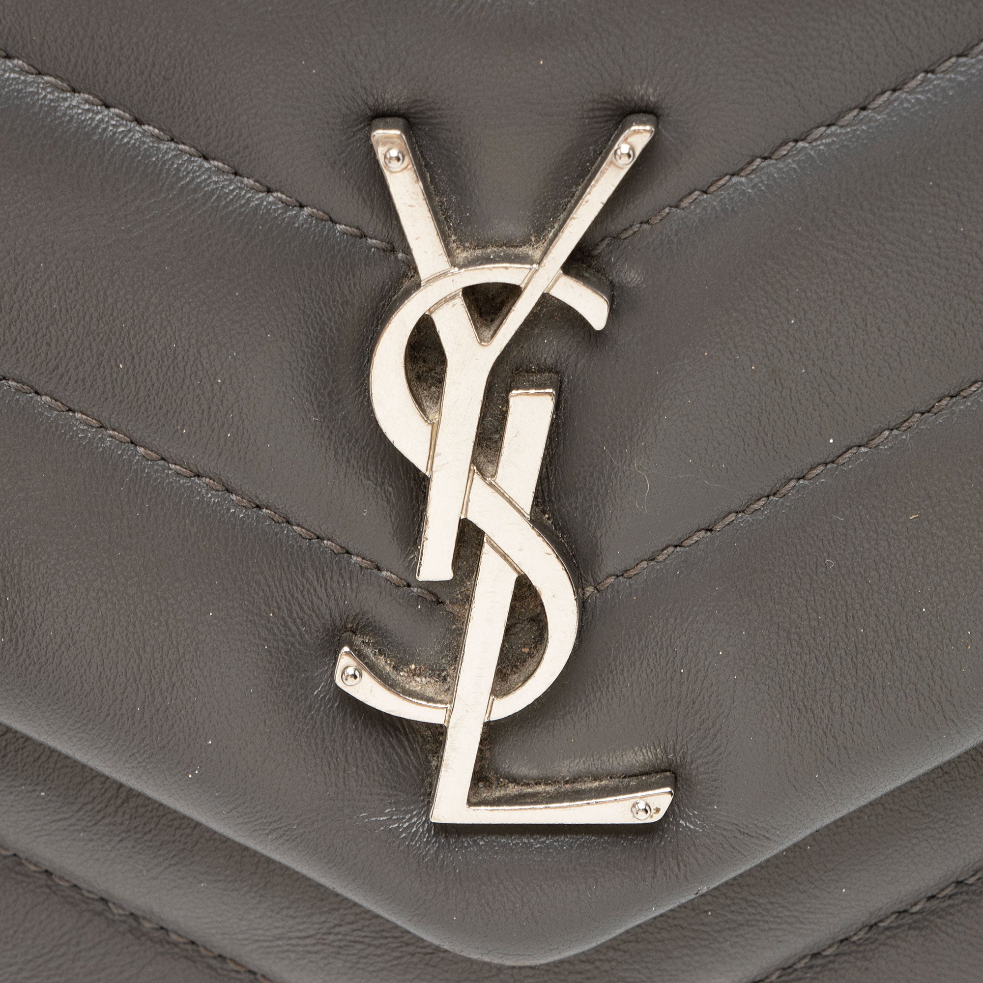 Saint Laurent Matelasse Calfskin Monogram LouLou Chain Small Shoulder Bag