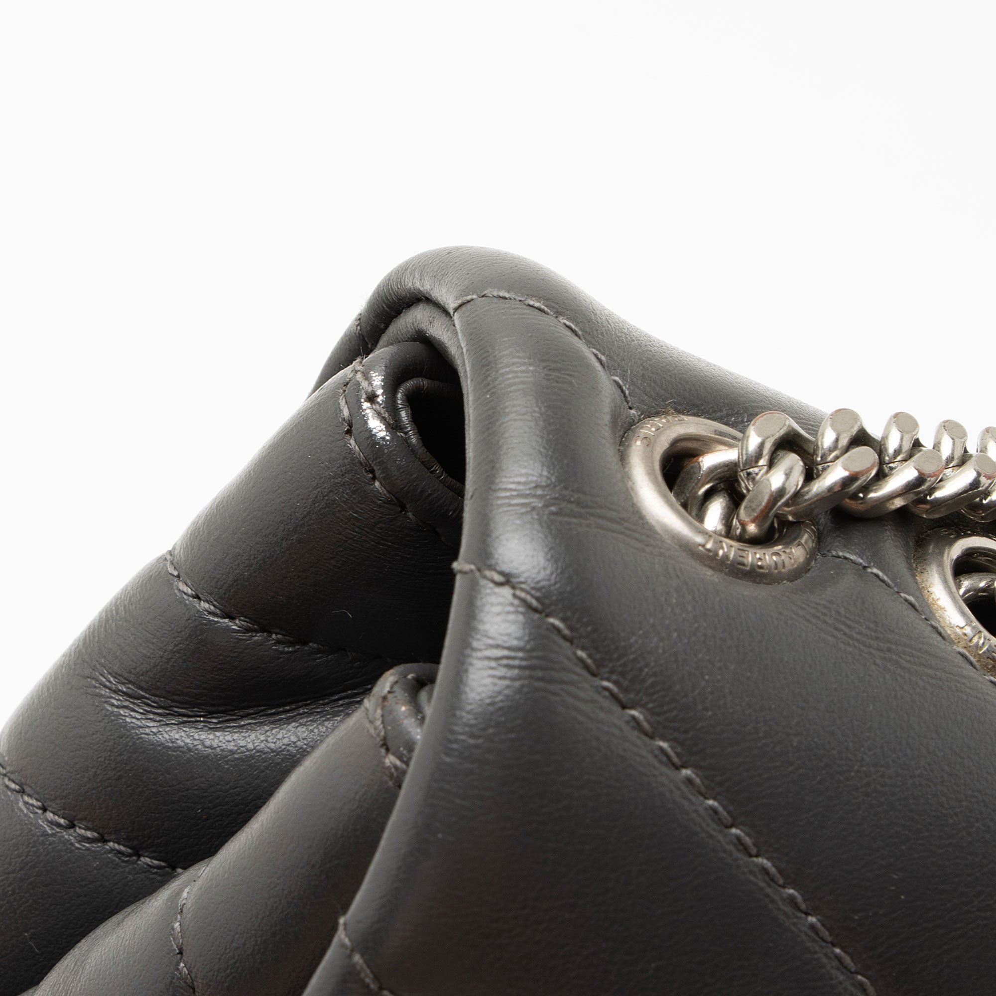 Saint Laurent Matelasse Calfskin Monogram LouLou Chain Small Shoulder Bag