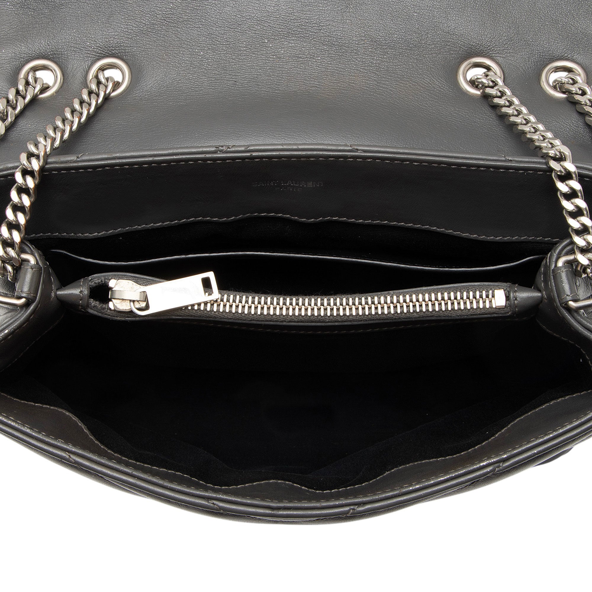 Saint Laurent Matelasse Calfskin Monogram LouLou Chain Small Shoulder Bag