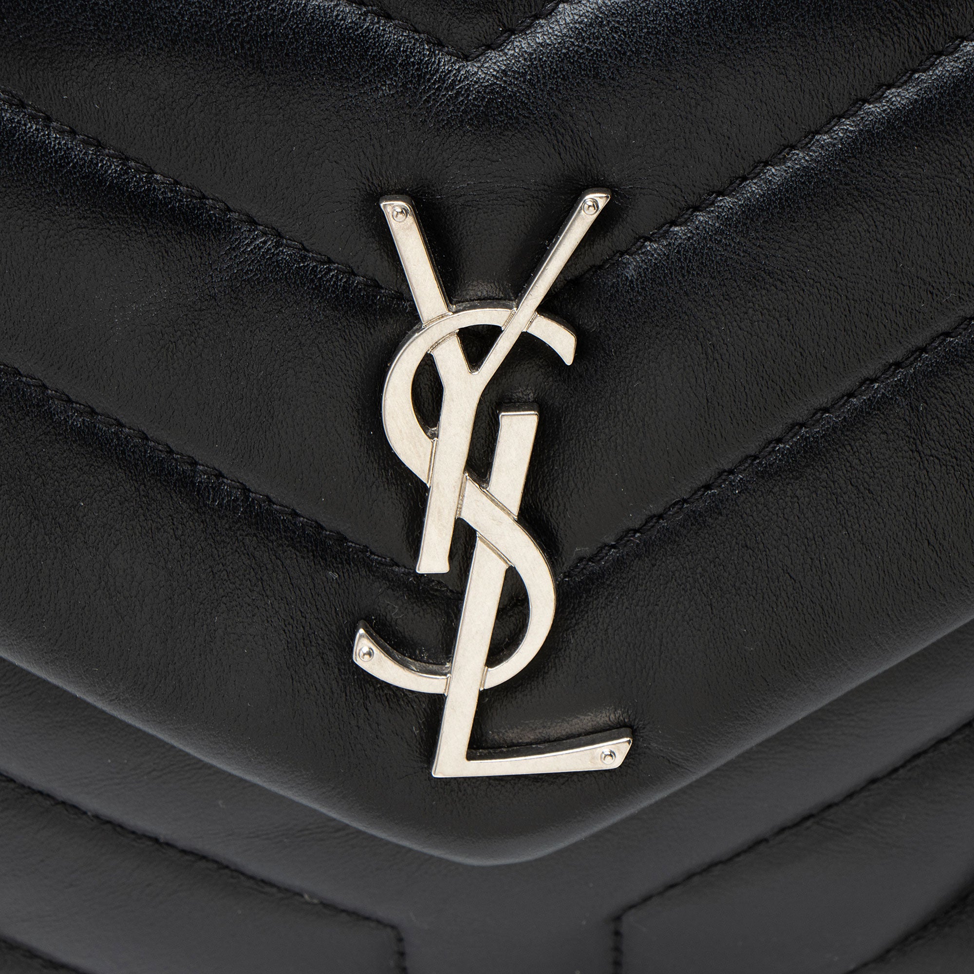 Saint Laurent Matelasse Calfskin Monogram LouLou Chain Small Shoulder Bag