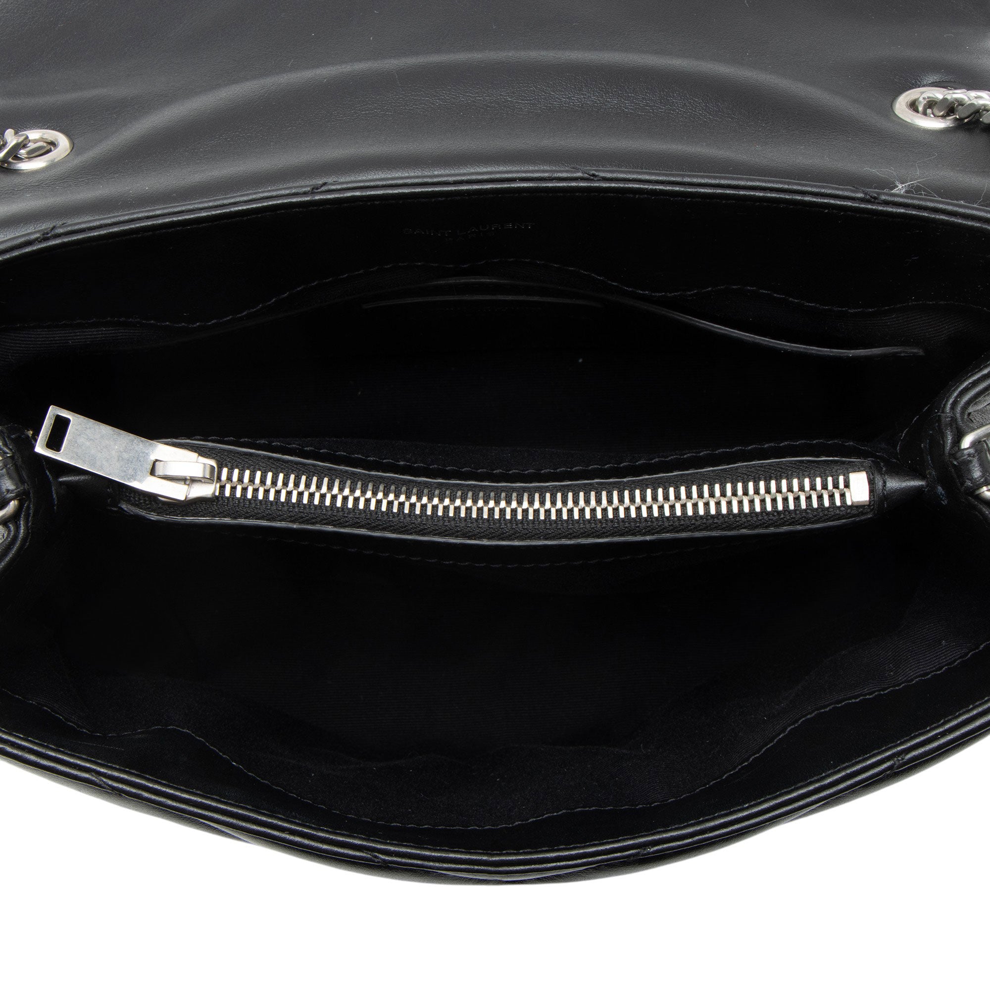 Saint Laurent Matelasse Calfskin Monogram LouLou Chain Small Shoulder Bag