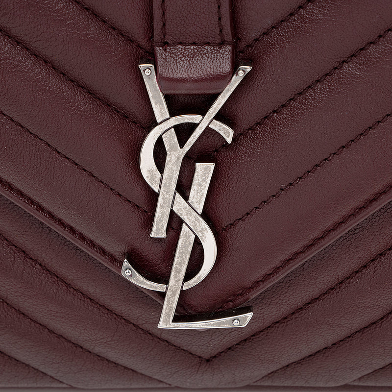 Saint Laurent Matelasse Calfskin Monogram College Medium Shoulder Bag (SHF-18292)