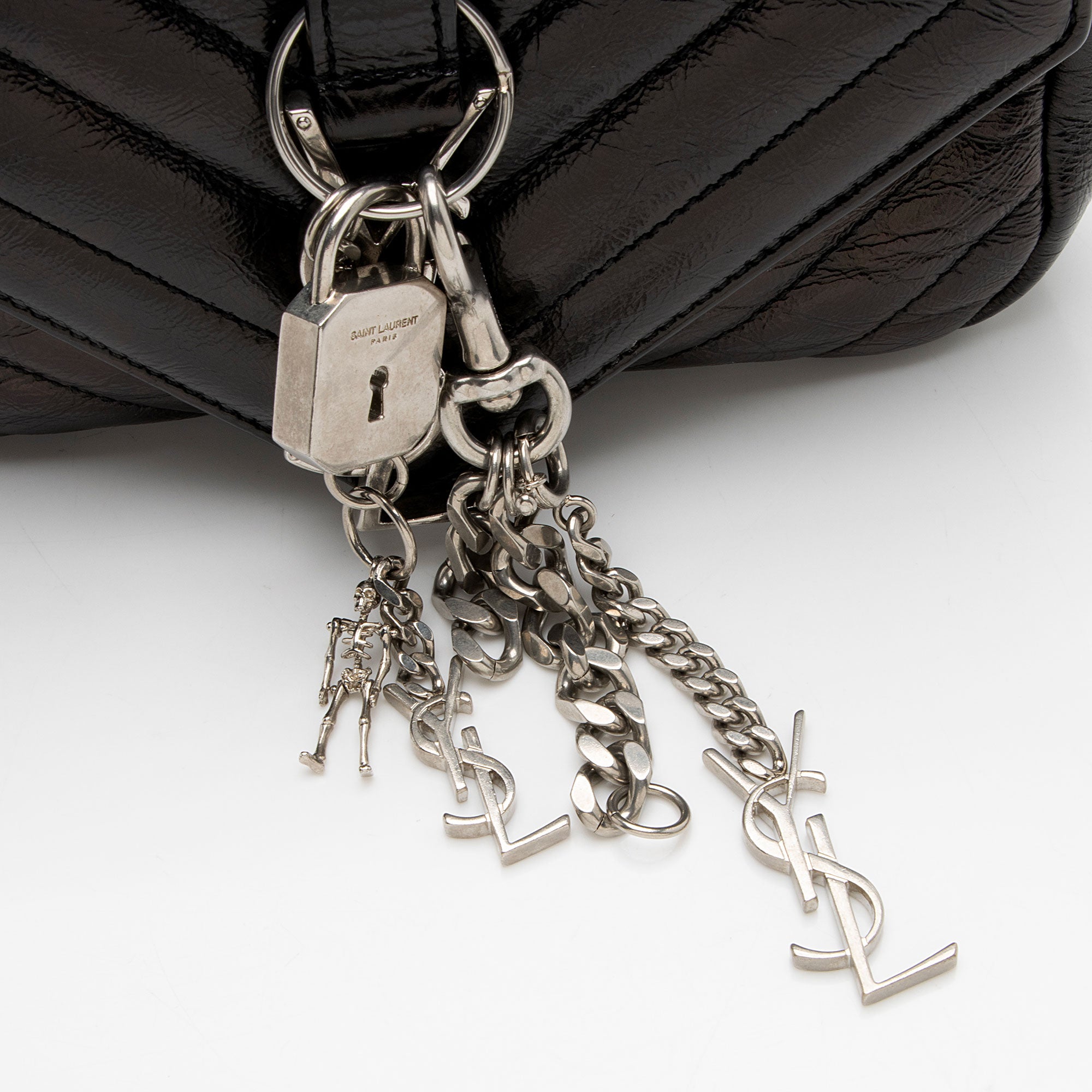 Saint Laurent Matelasse Calfskin Monogram Punk Chain Baby Crossbody