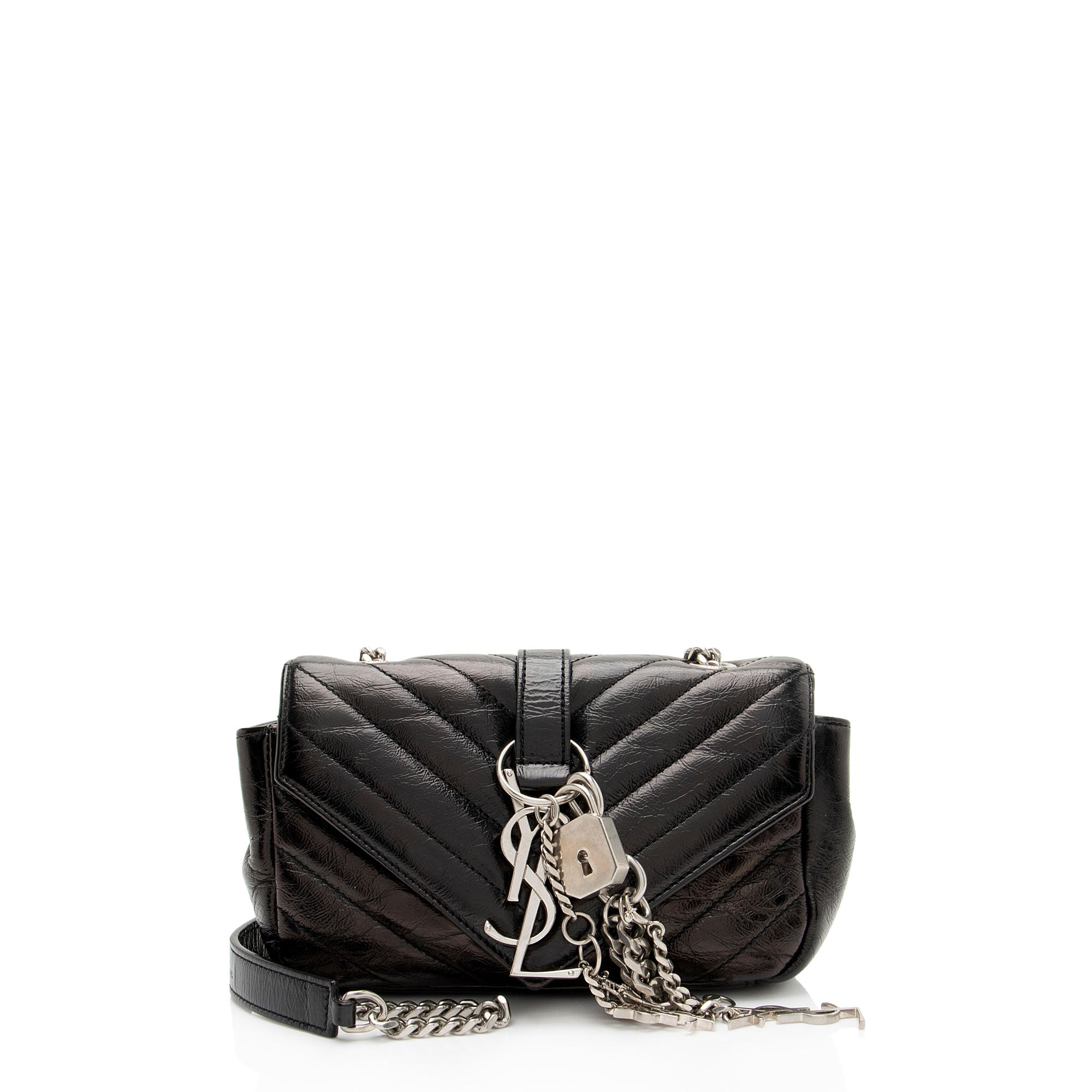 Saint Laurent Matelasse Calfskin Monogram Punk Chain Baby Crossbody