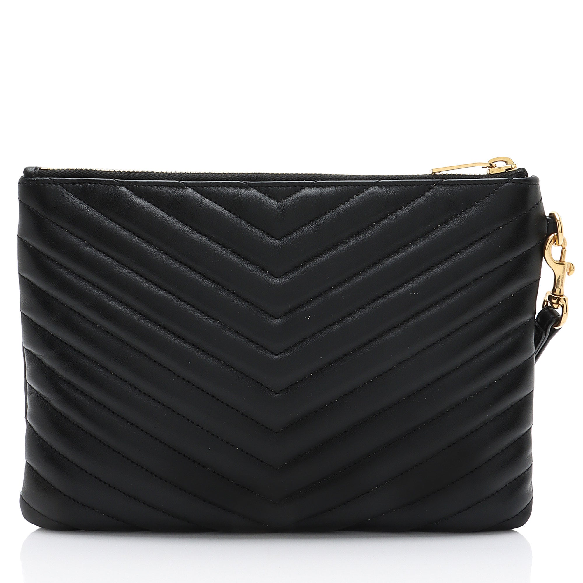 Saint Laurent Matelasse Calfskin Monogram Small Wristlet