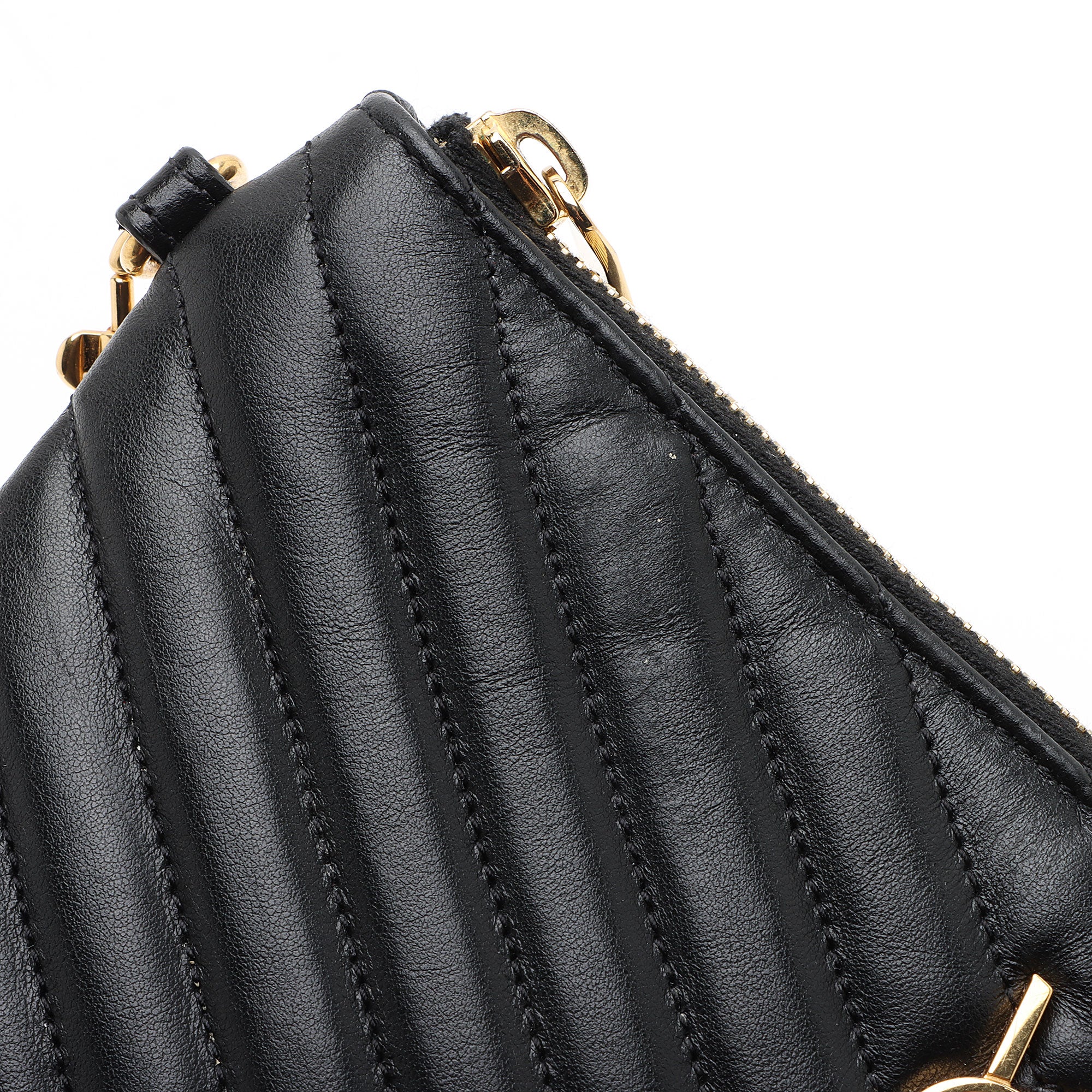 Saint Laurent Matelasse Calfskin Monogram Small Wristlet