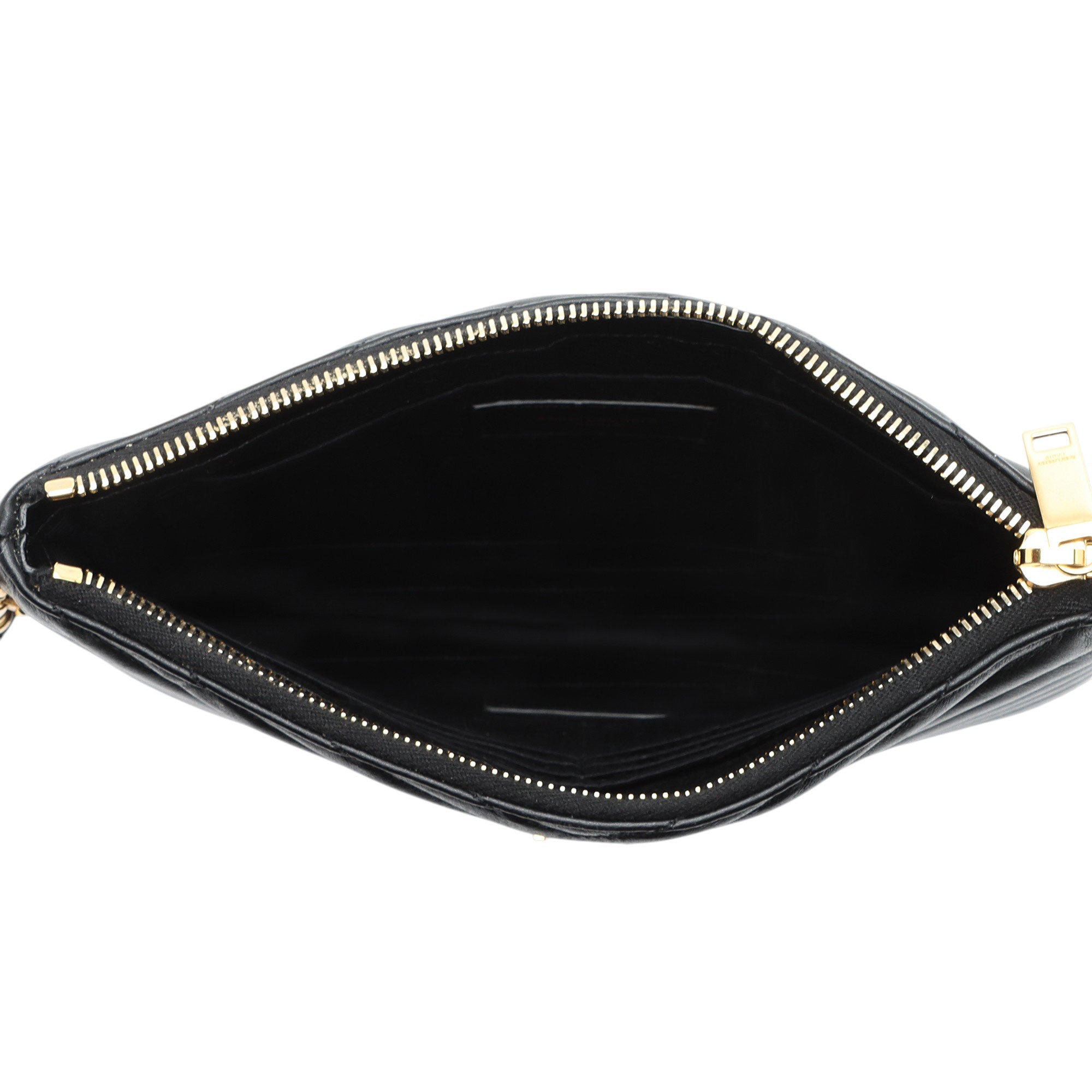 Saint Laurent Matelasse Calfskin Monogram Small Wristlet