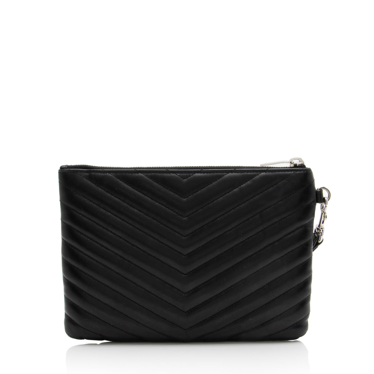 Saint Laurent Matelasse Calfskin Monogram Small Wristlet