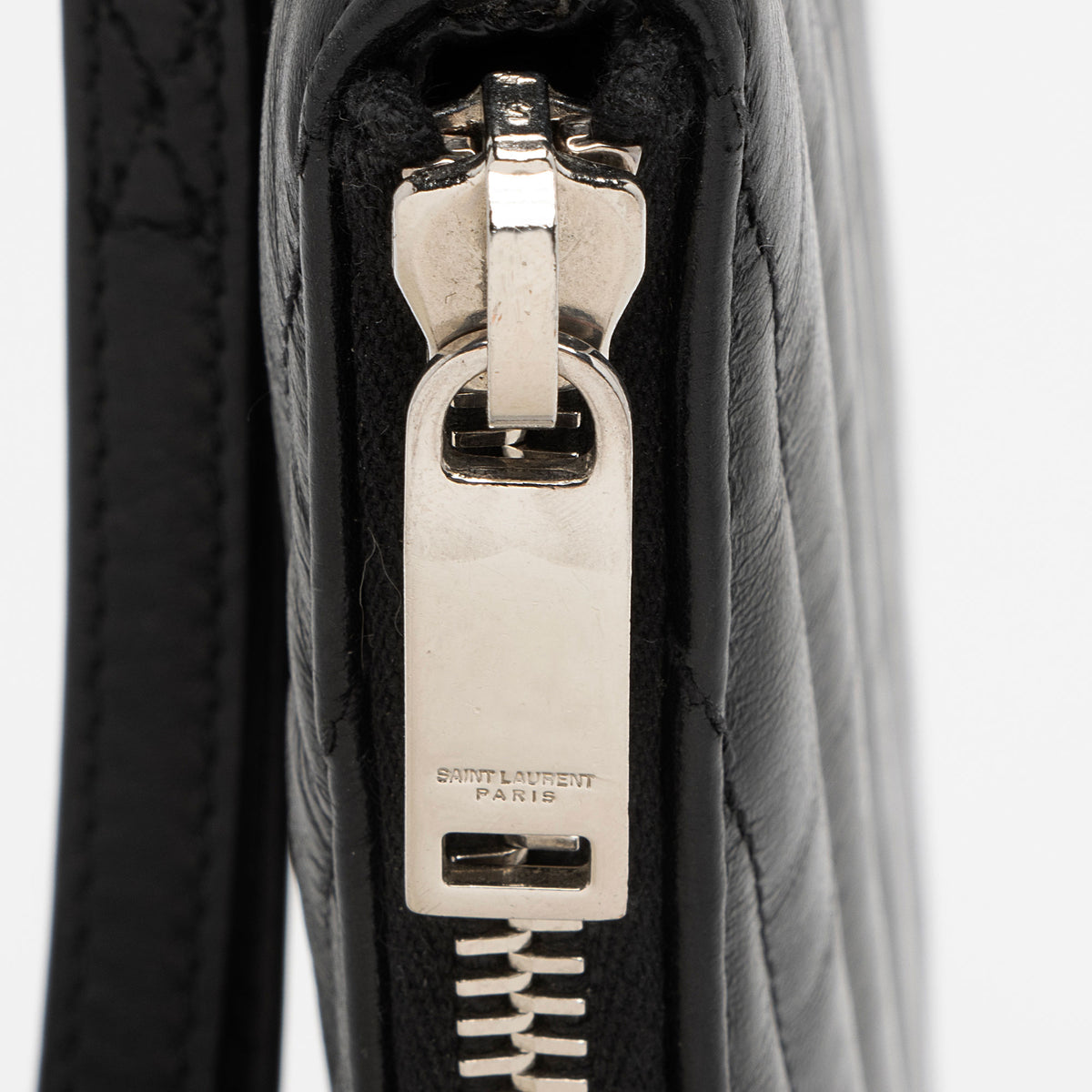 Saint Laurent Matelasse Calfskin Monogram Small Wristlet