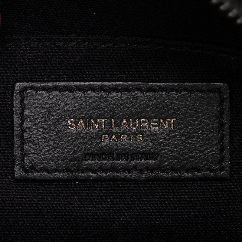 Saint Laurent Matelasse Calfskin Monogram Vinyle Round Camera Bag (SHF-TICycU)