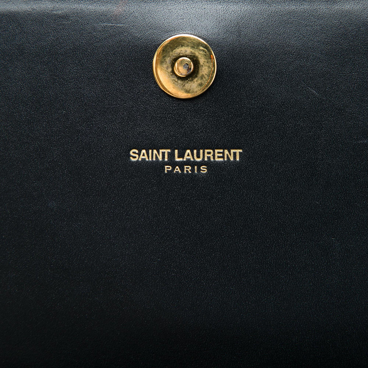 Saint Laurent Matelasse Diagonal Calfskin Monogram Cassandre Clutch