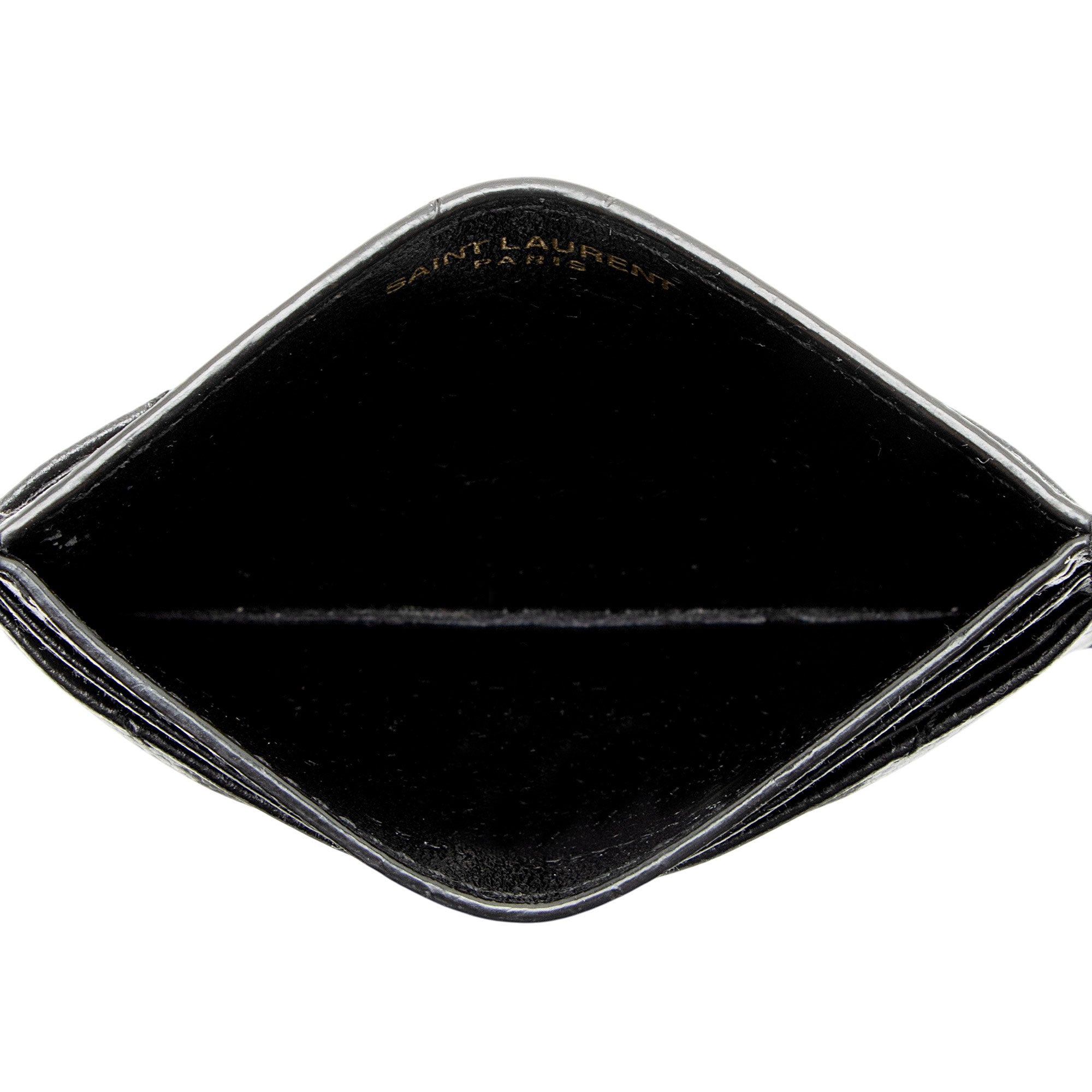 Saint Laurent Matelasse Grain de Poudre Monogram Card Case