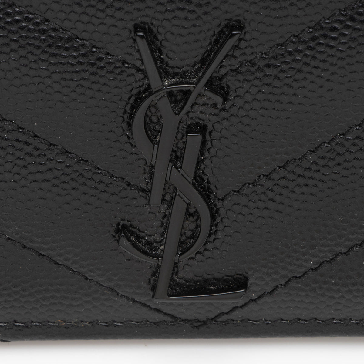 Saint Laurent Matelasse Grain de Poudre Monogram Card Case
