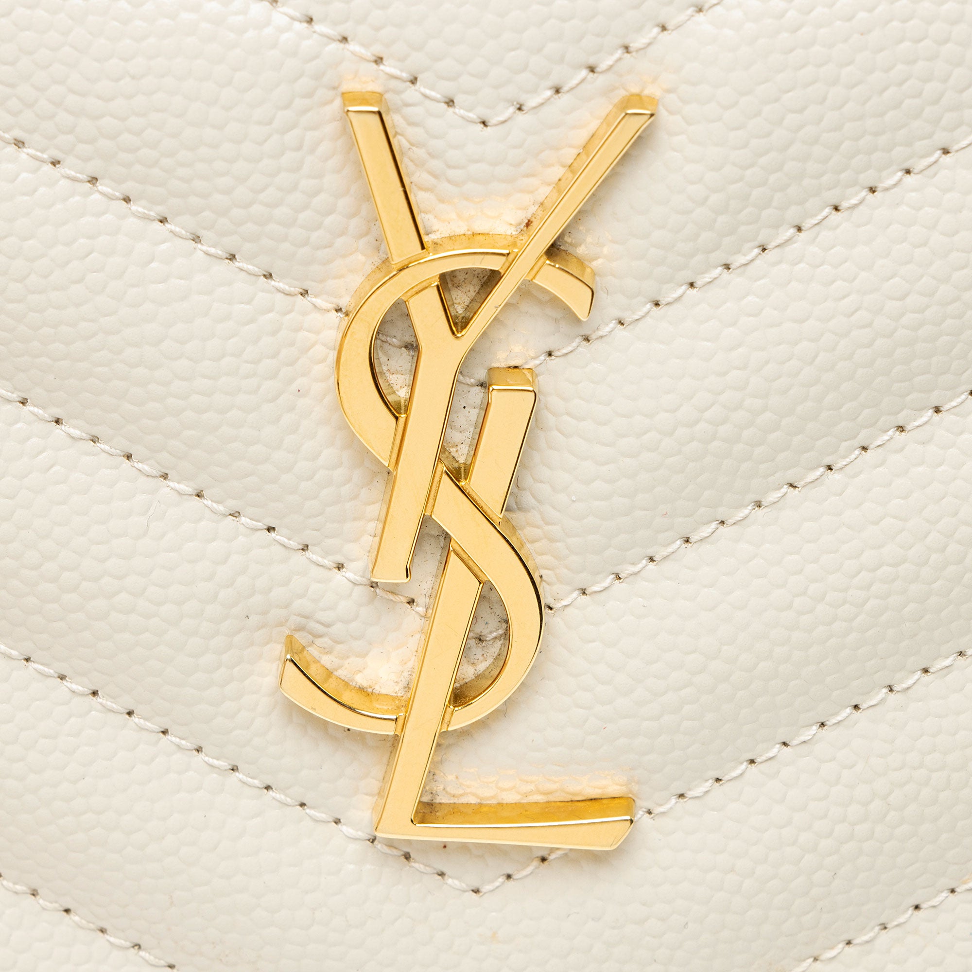 Saint Laurent Matelasse Grain de Poudre Monogram Cassandra Large Bill Pouch