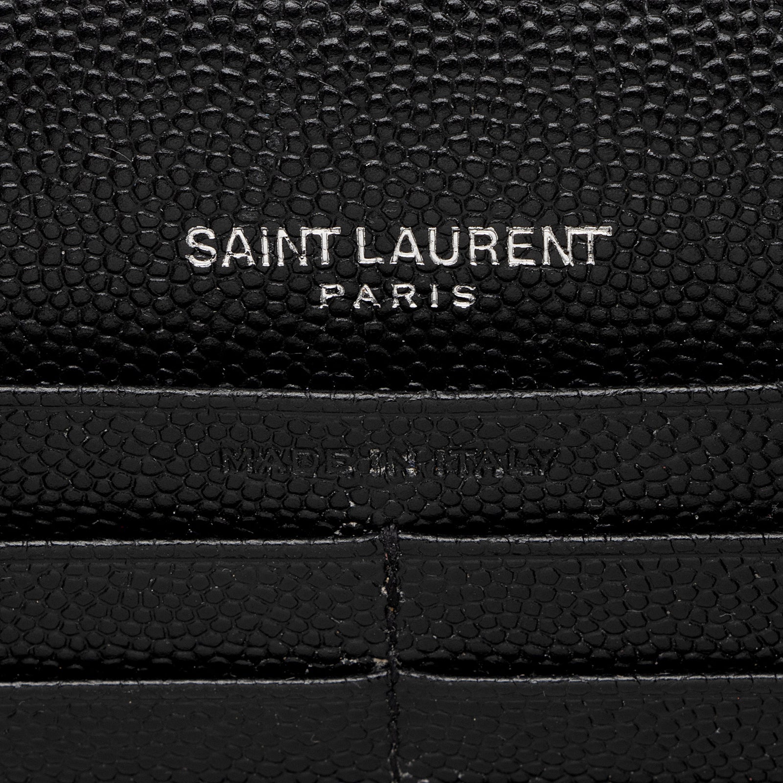 Saint Laurent Matelasse Grain de Poudre Monogram Chain Wallet FINAL LuxeDH