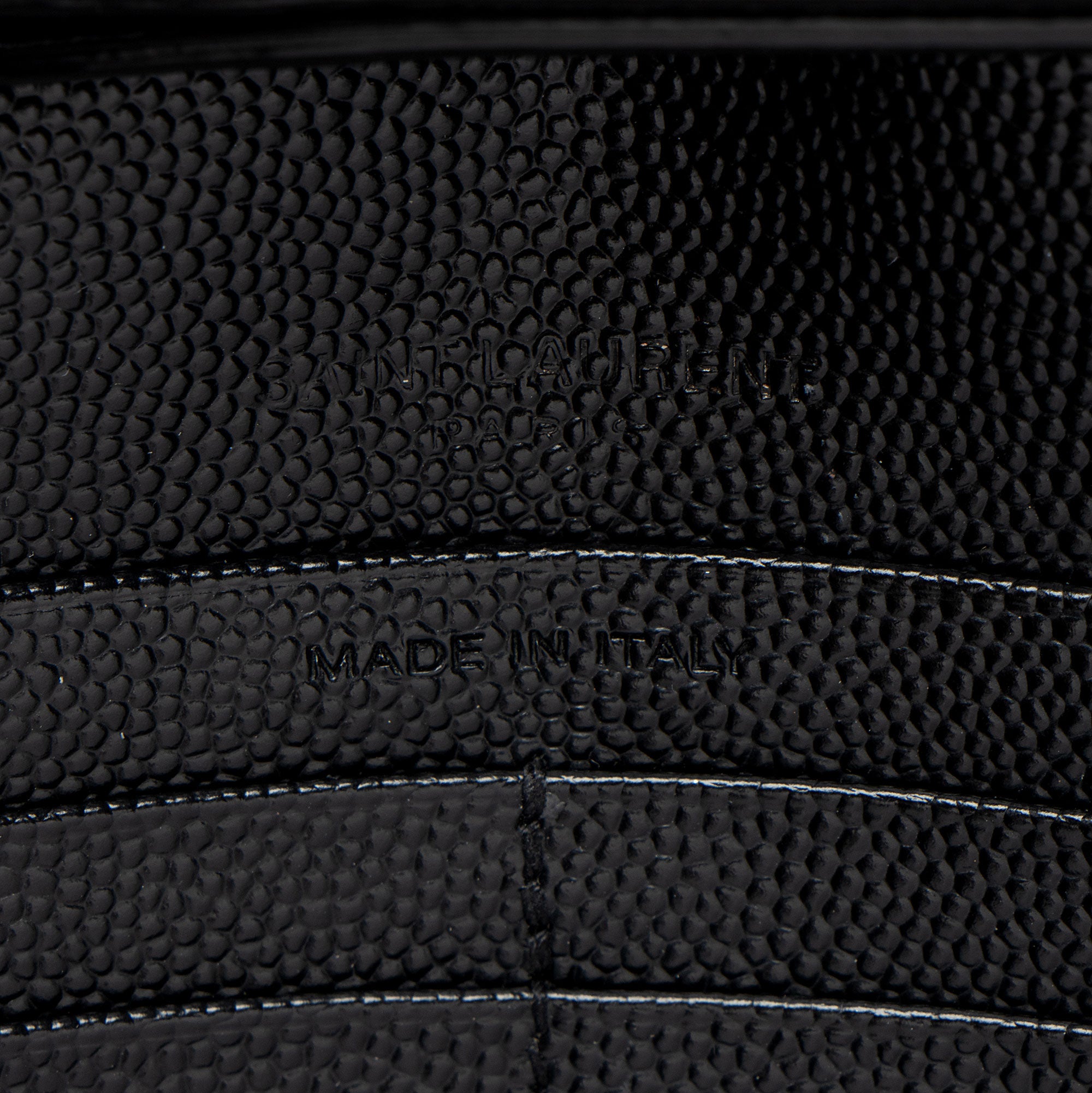 Saint Laurent Matelasse Grain de Poudre Monogram Chain Wallet - FINAL SALE