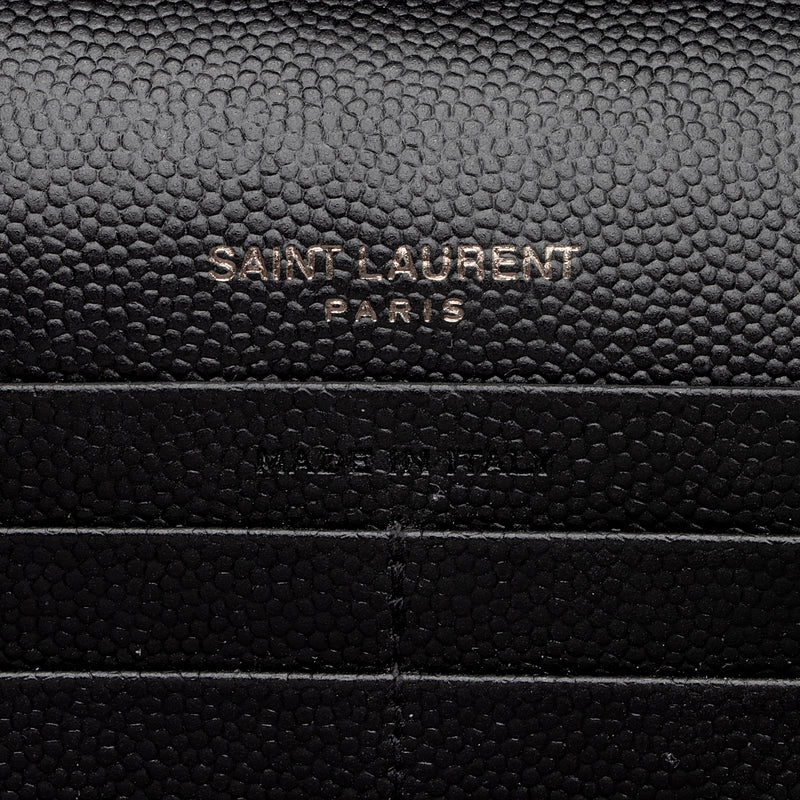 Saint Laurent Monogram Saint Laurent Matelassé Chain Wallet