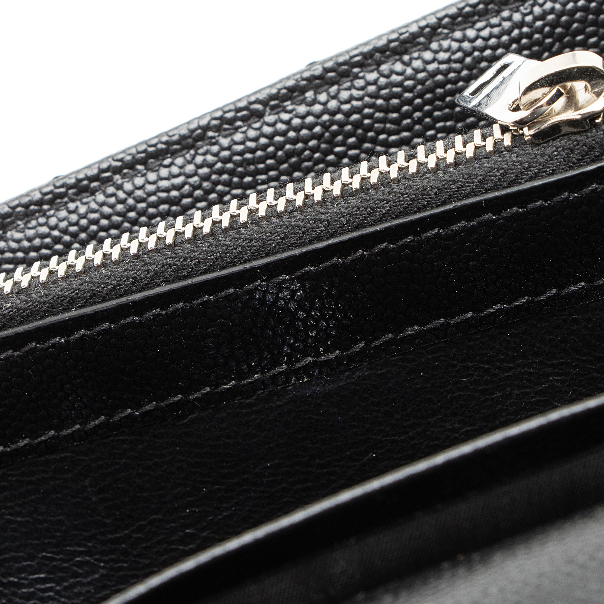Saint Laurent Matelasse Grain de Poudre Monogram Chain Wallet