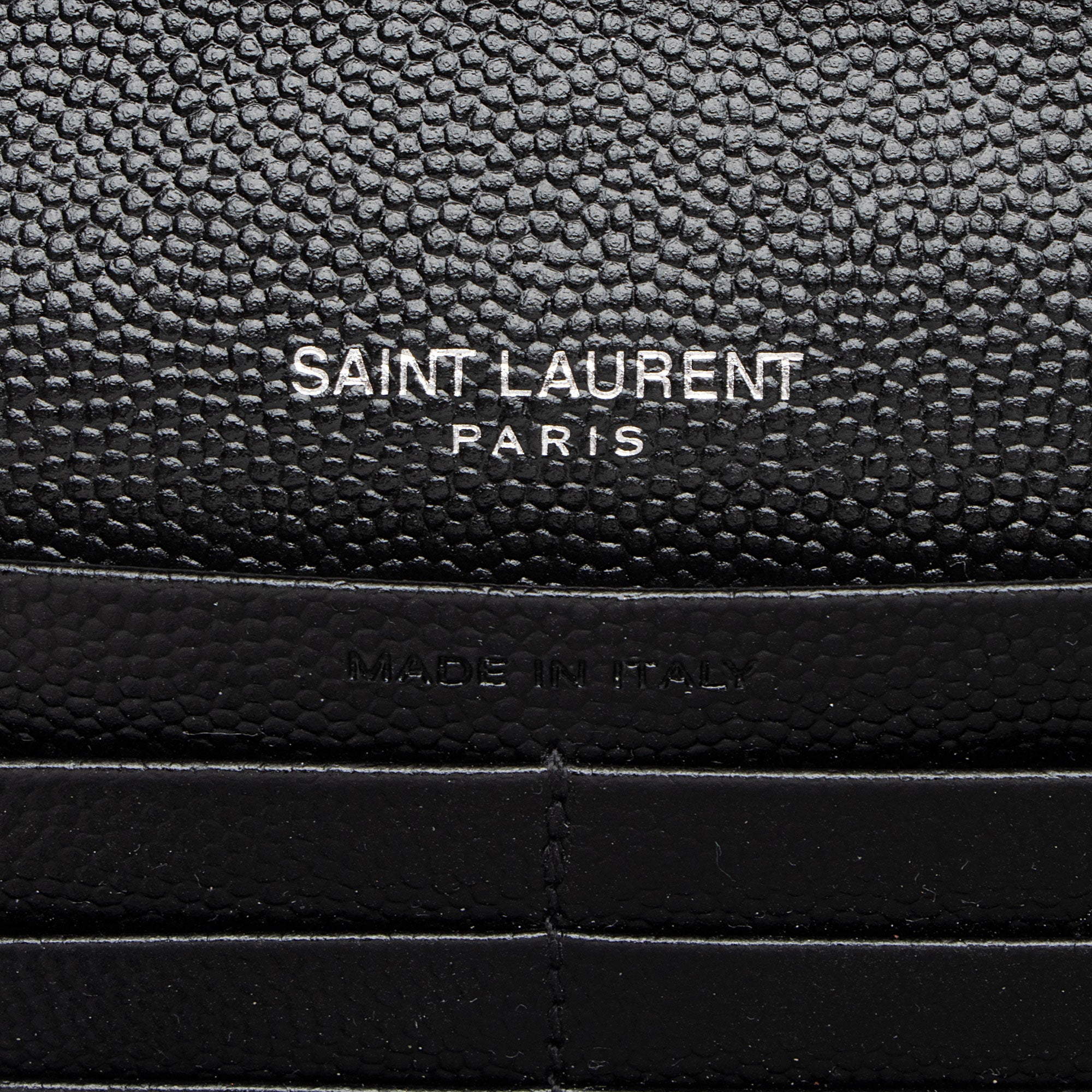 Saint Laurent Matelasse Grain de Poudre Monogram Chain Wallet