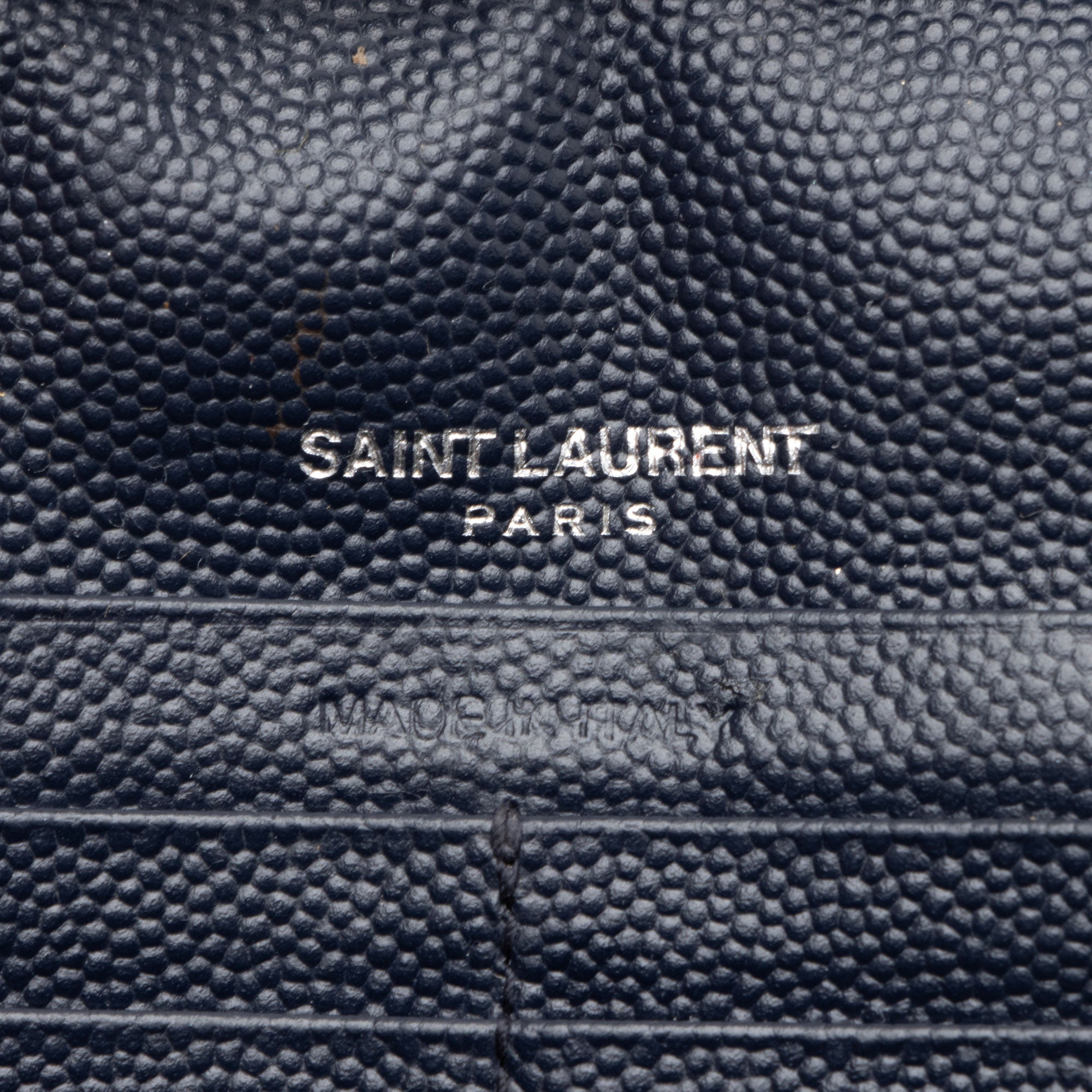 Saint Laurent Matelasse Grain de Poudre Monogram Chain Wallet