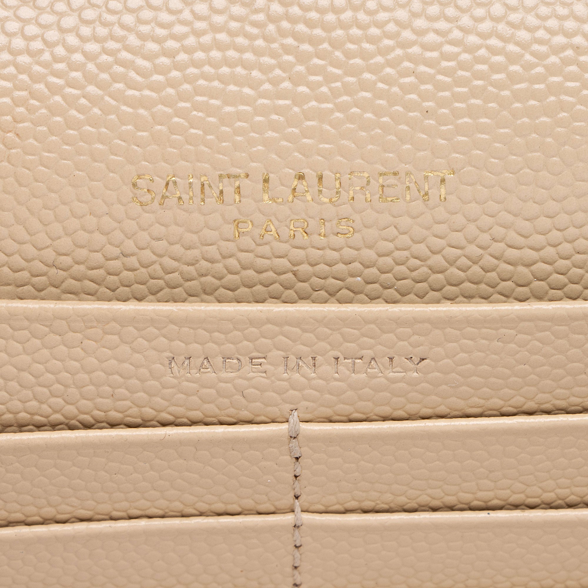 Saint Laurent Matelasse Grain de Poudre Monogram Chain Wallet