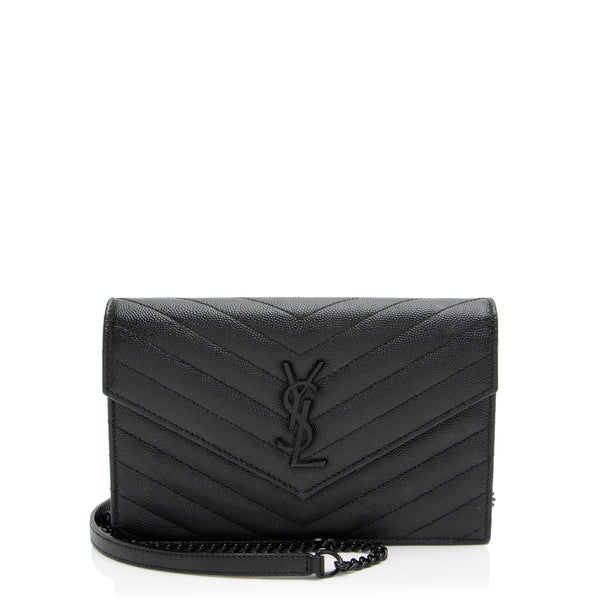 monogram envelope chain wallet ysl