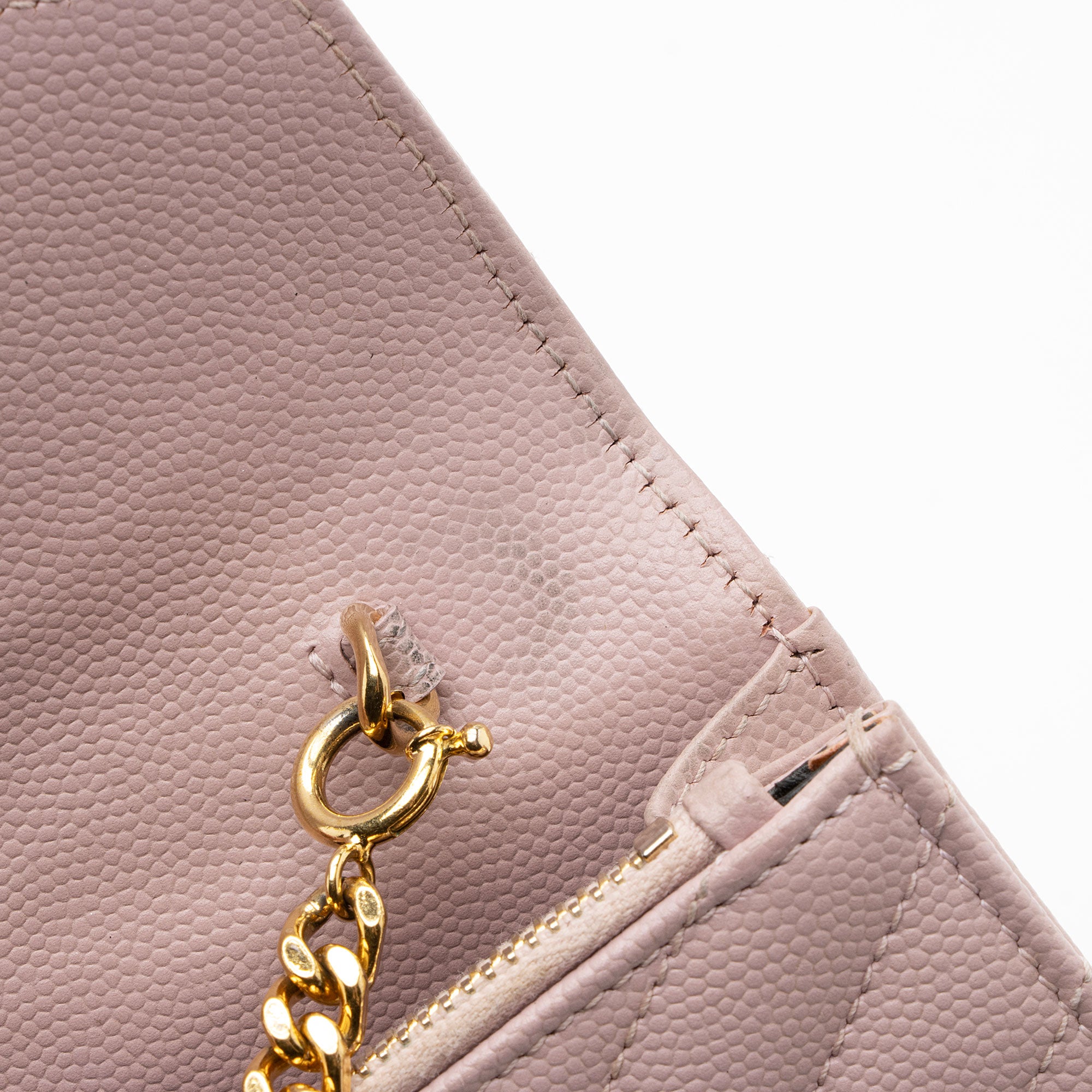 Saint Laurent Matelasse Grain de Poudre Monogram Envelope Chain Wallet