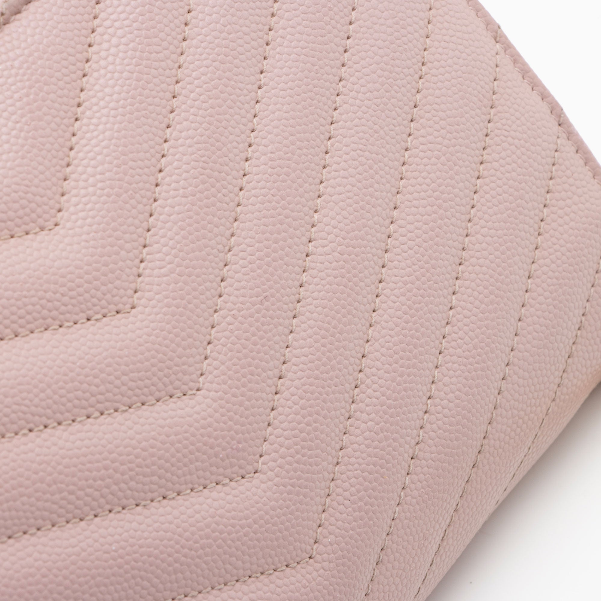 Saint Laurent Matelasse Grain de Poudre Monogram Envelope Chain Wallet