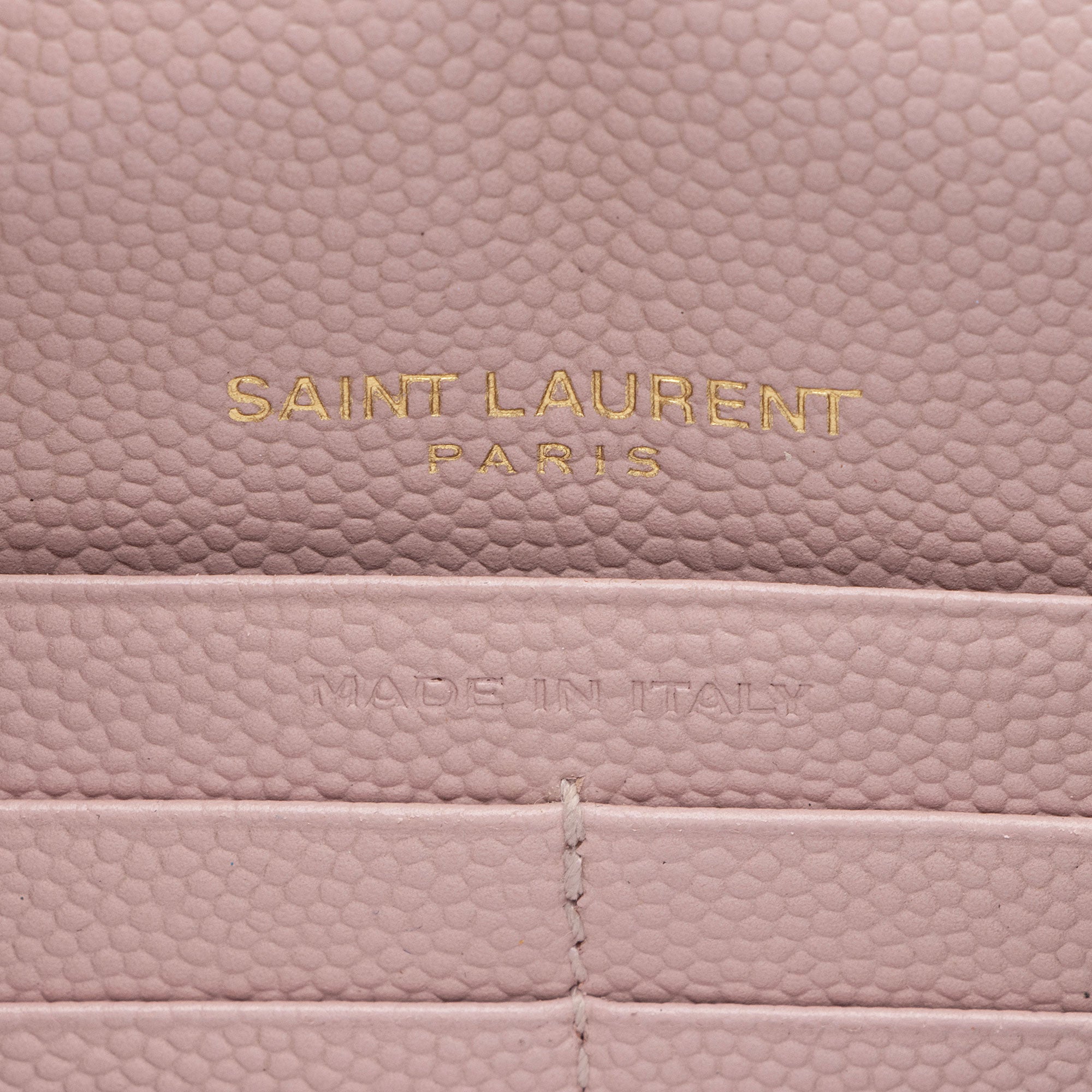 Saint Laurent Matelasse Grain de Poudre Monogram Envelope Chain Wallet