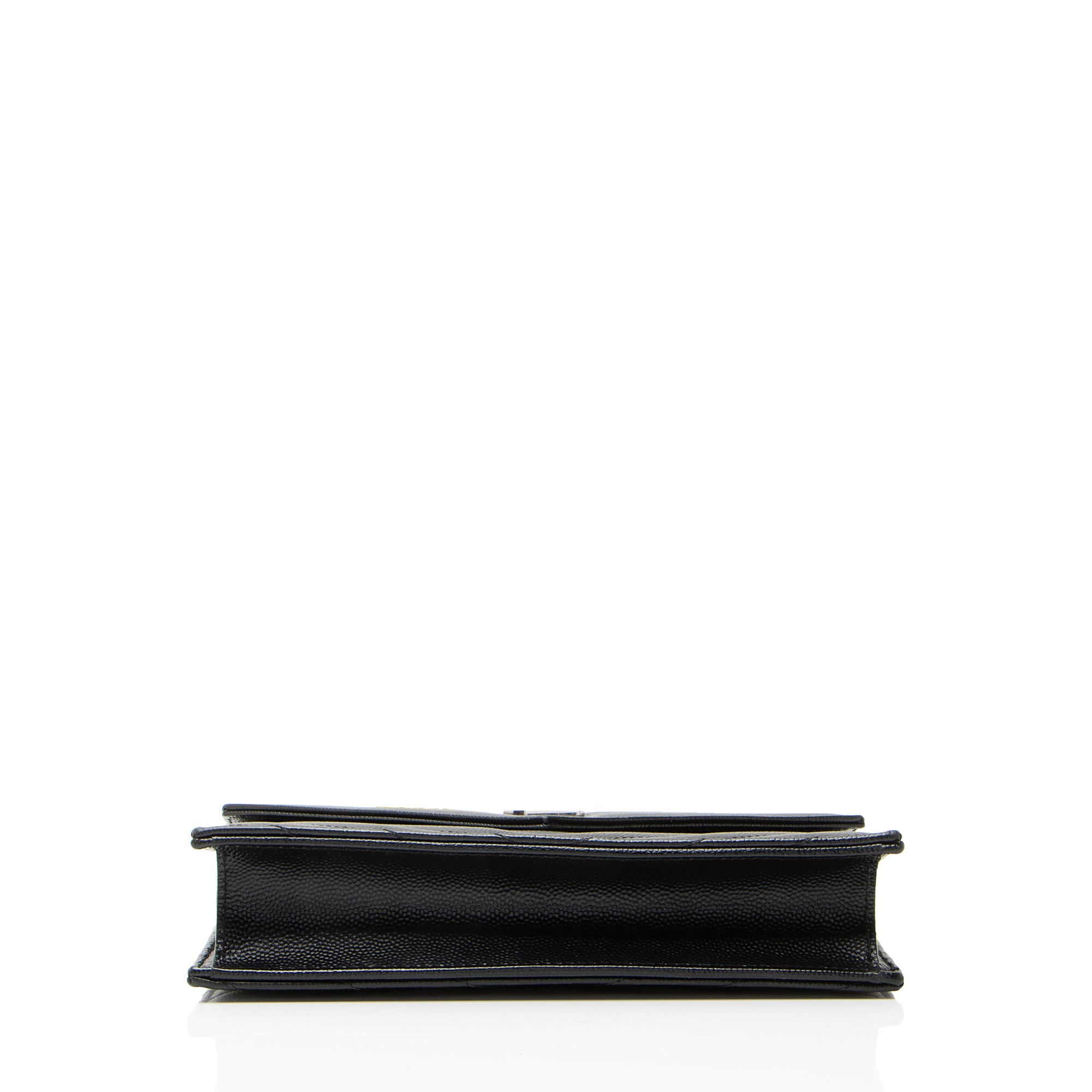 Saint Laurent Matelasse Grain de Poudre Monogram Envelope Chain Wallet
