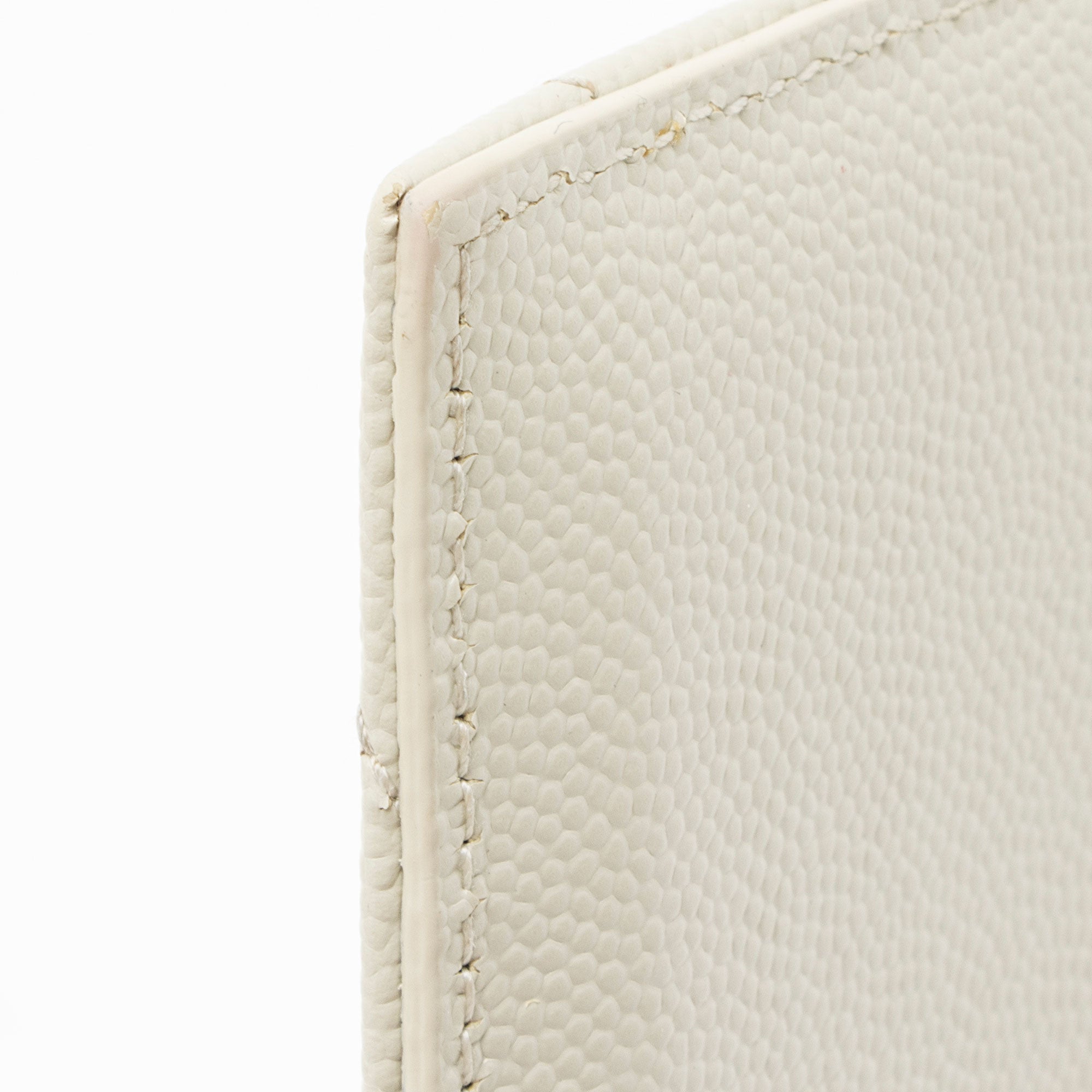 Saint Laurent Matelasse Grain de Poudre Monogram Fragments Zipper Card Case