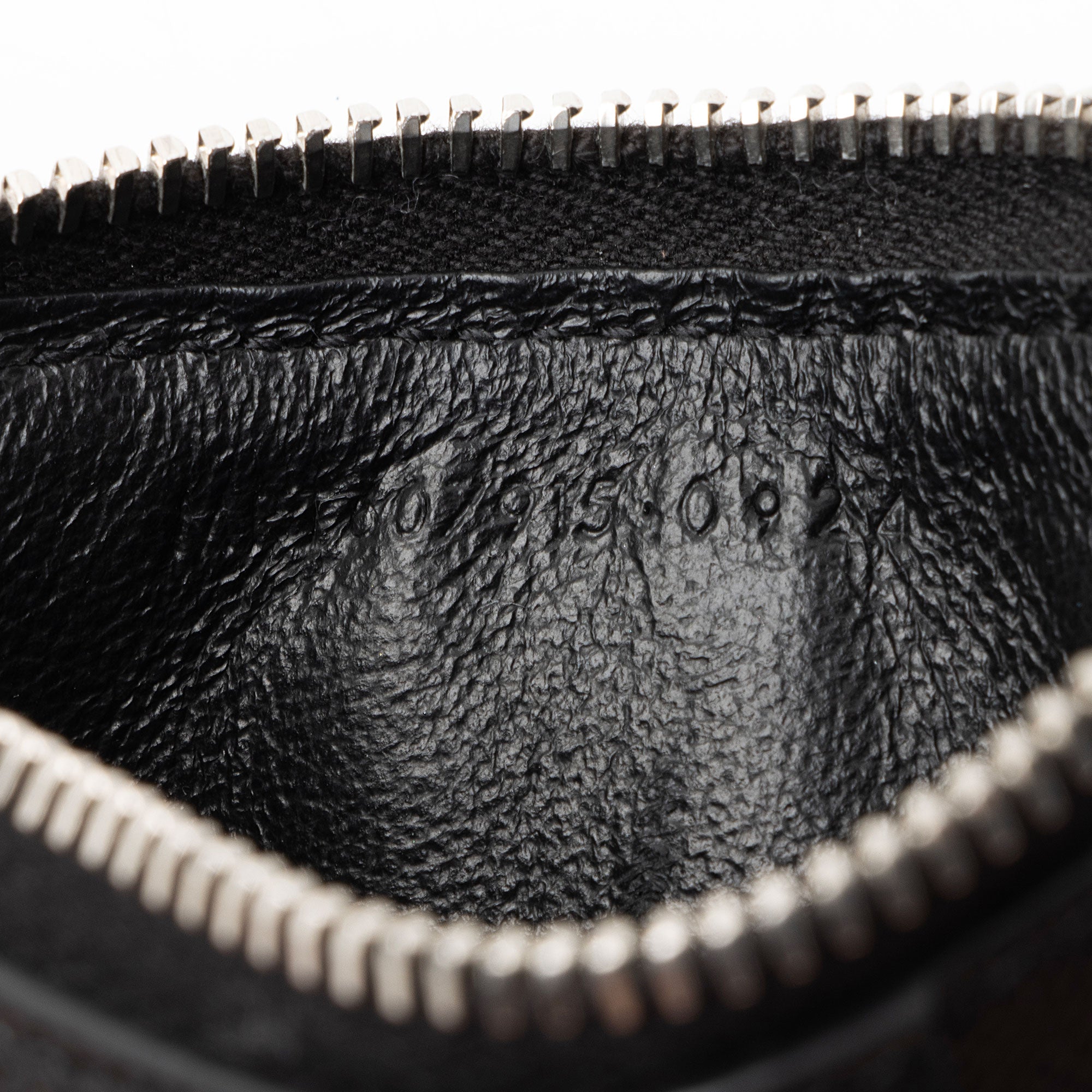 Saint Laurent Matelasse Grain de Poudre Monogram Fragments Zipper Card Case