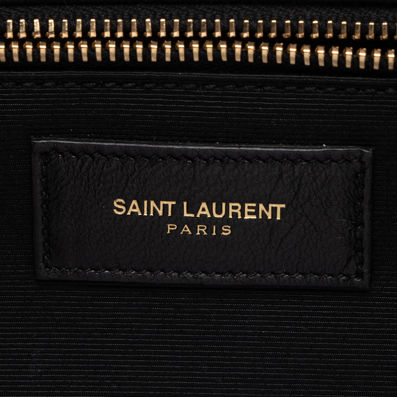 Saint Laurent Matelasse Grain de Poudre Monogram Large Shoulder Bag (SHF-bJ8xep)