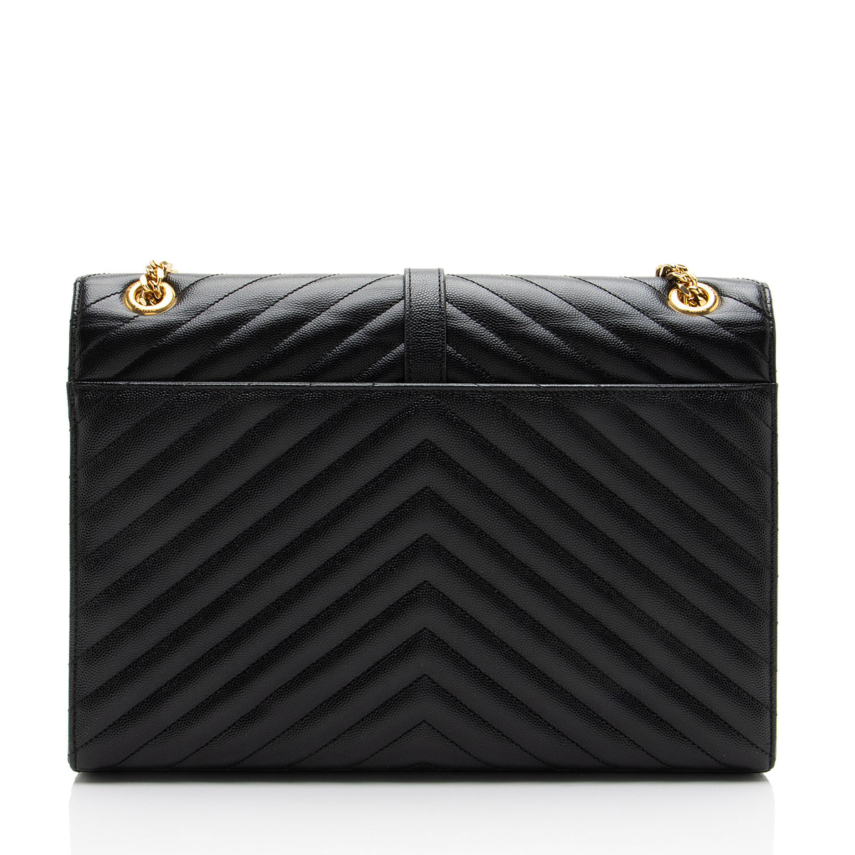 Saint Laurent Matelasse Grain de Poudre Monogram Large Shoulder Bag