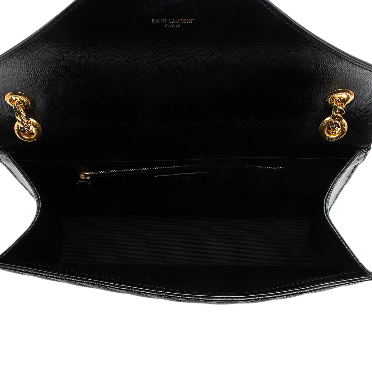 Saint Laurent Matelasse Grain de Poudre Monogram Large Shoulder Bag
