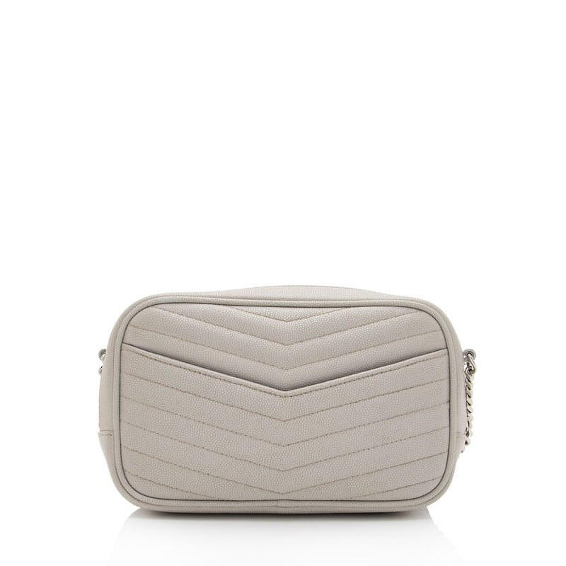 SAINT LAURENT Grain De Poudre Matelasse Chevron Monogram Compact