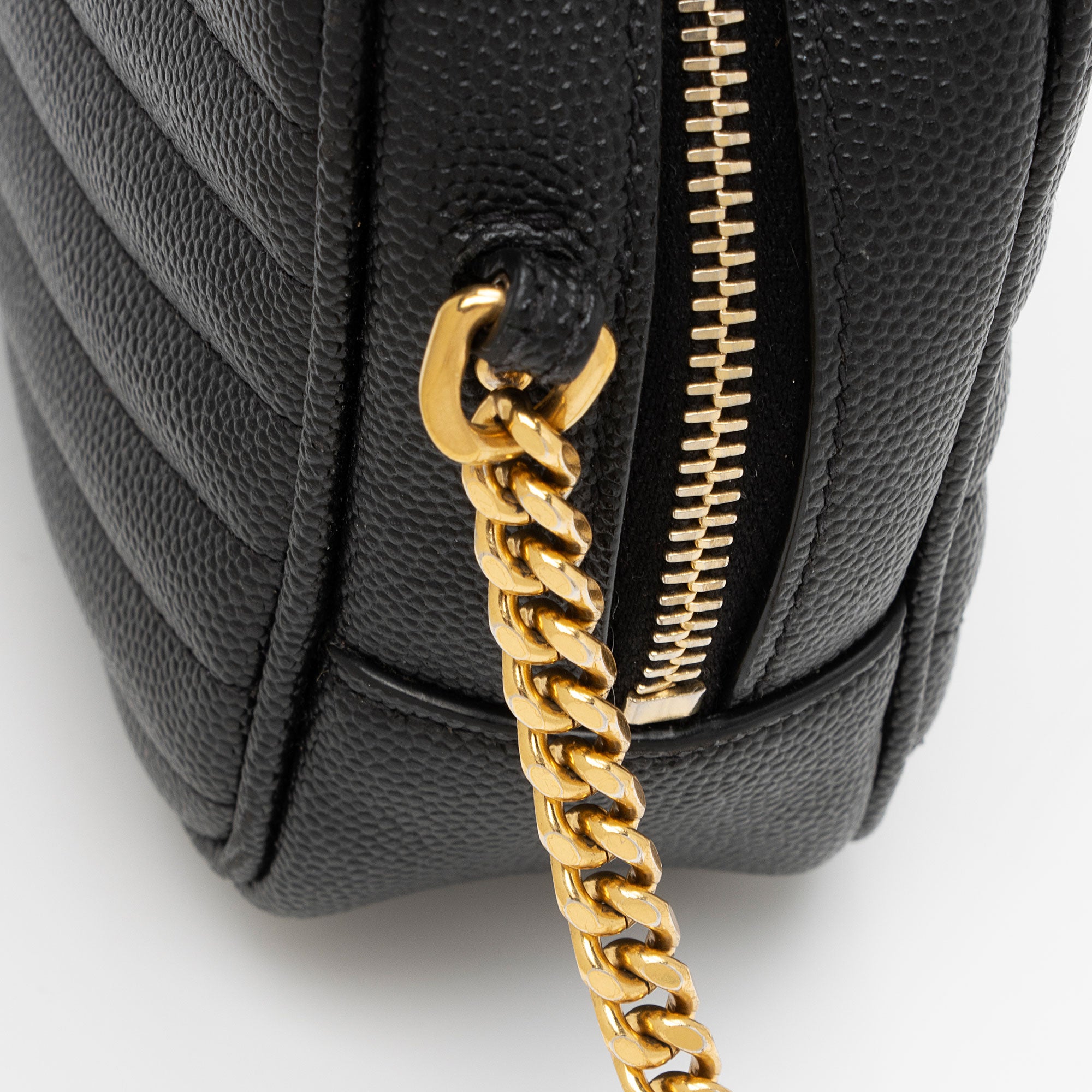 Saint Laurent Matelasse Grain de Poudre Monogram Lou Mini Camera Bag