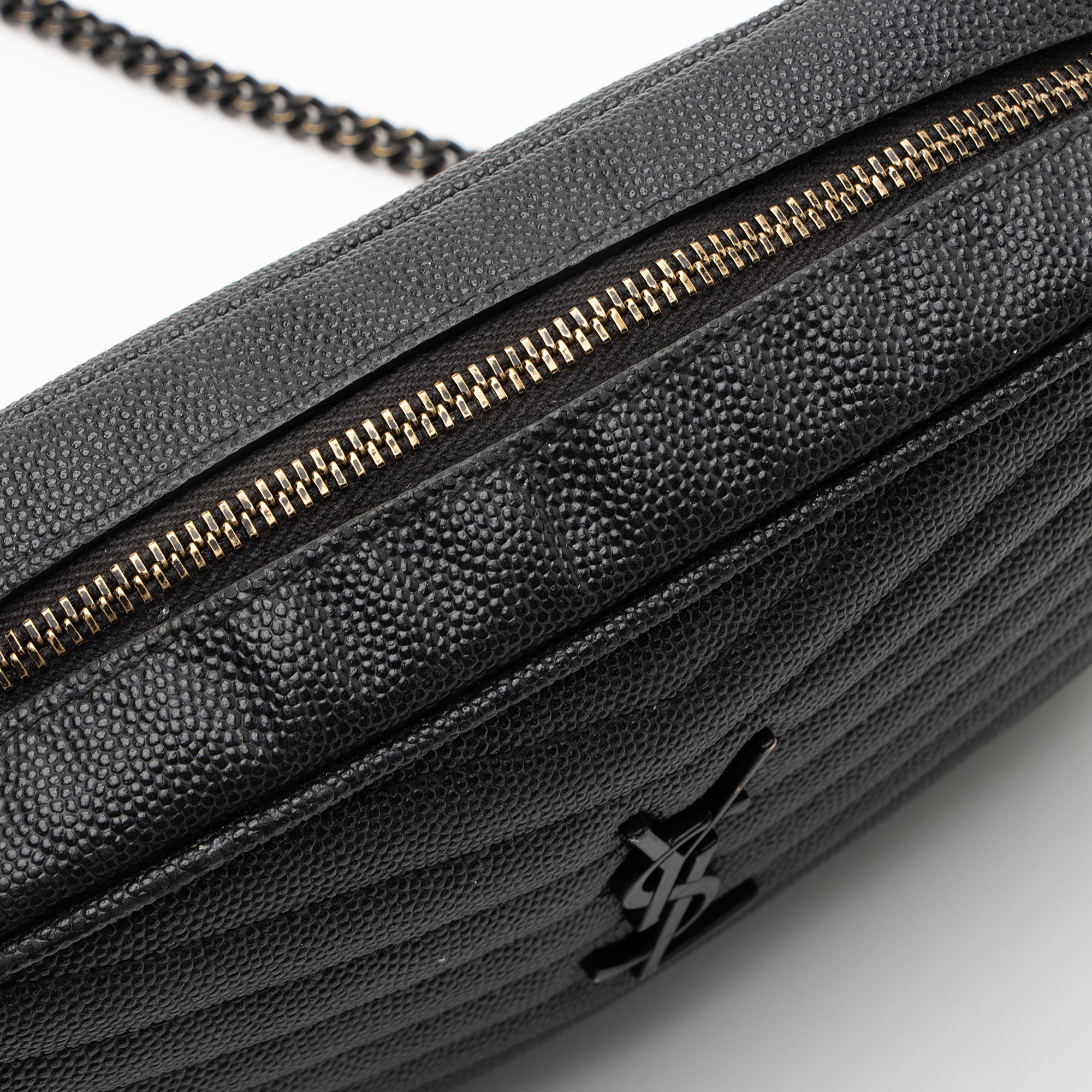 Saint Laurent Matelasse Grain de Poudre Monogram Lou Mini Camera Bag