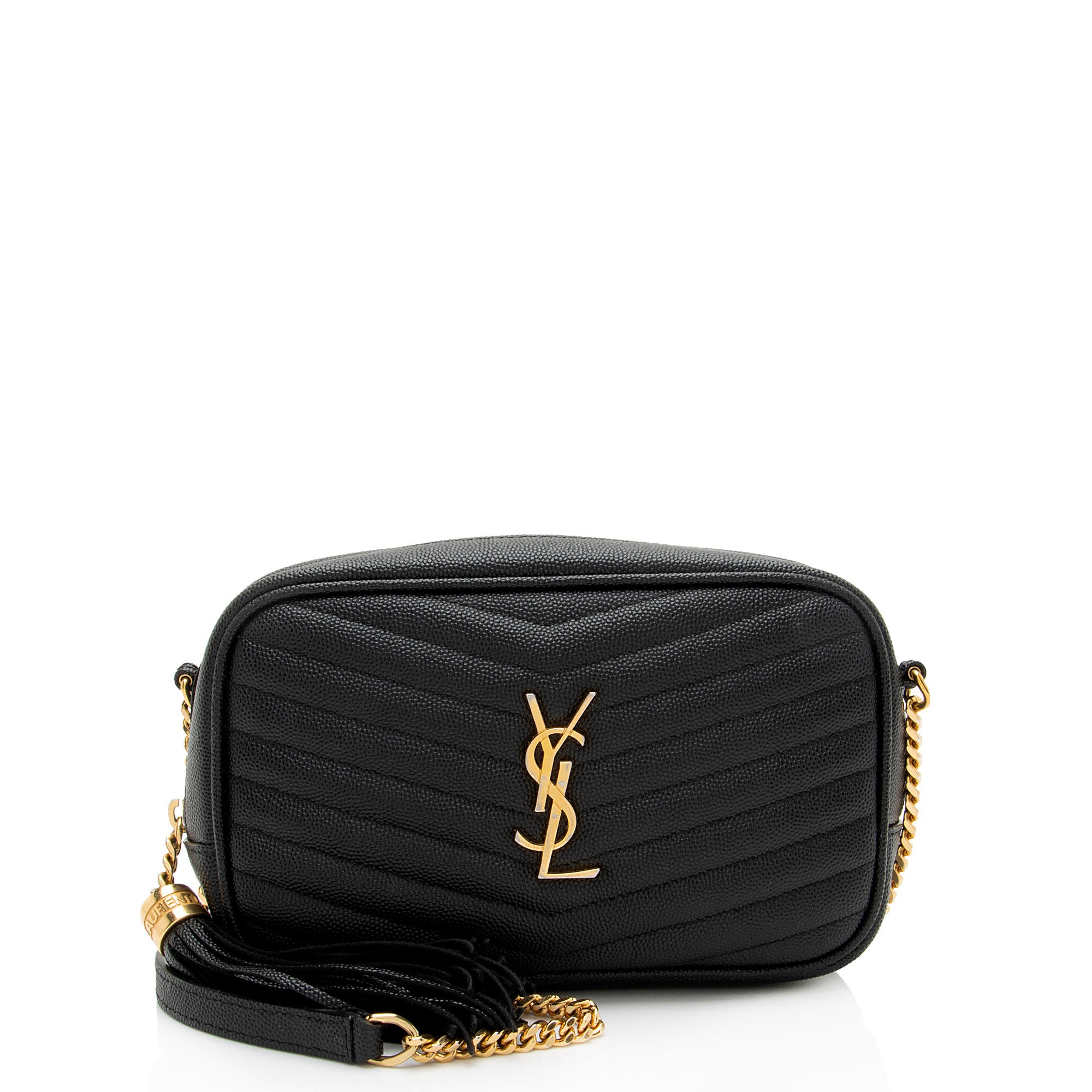 Saint Laurent Matelasse Grain de Poudre Monogram Lou Mini Camera Bag