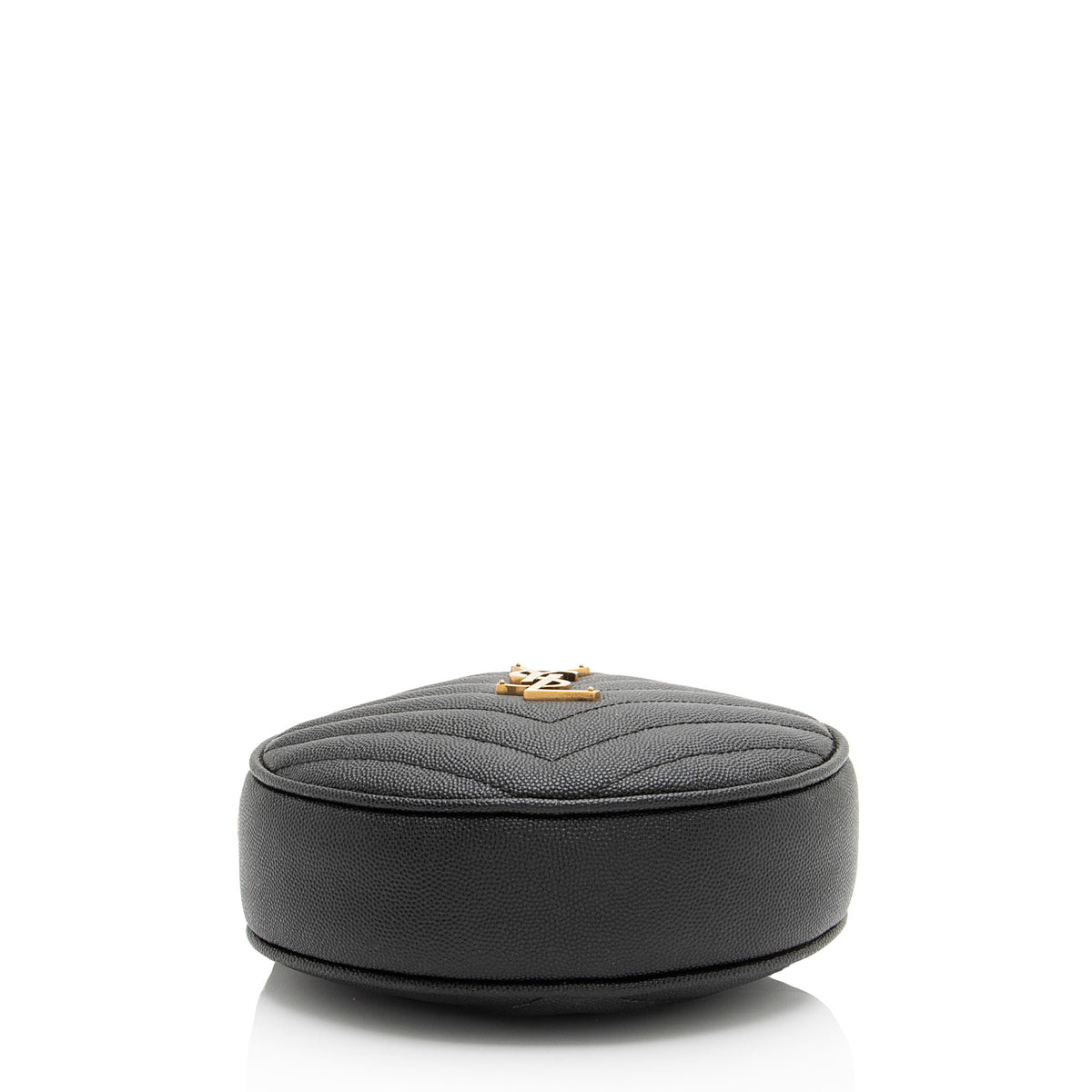 Saint Laurent Matelasse Grain de Poudre Monogram Vinyle Round Camera Bag